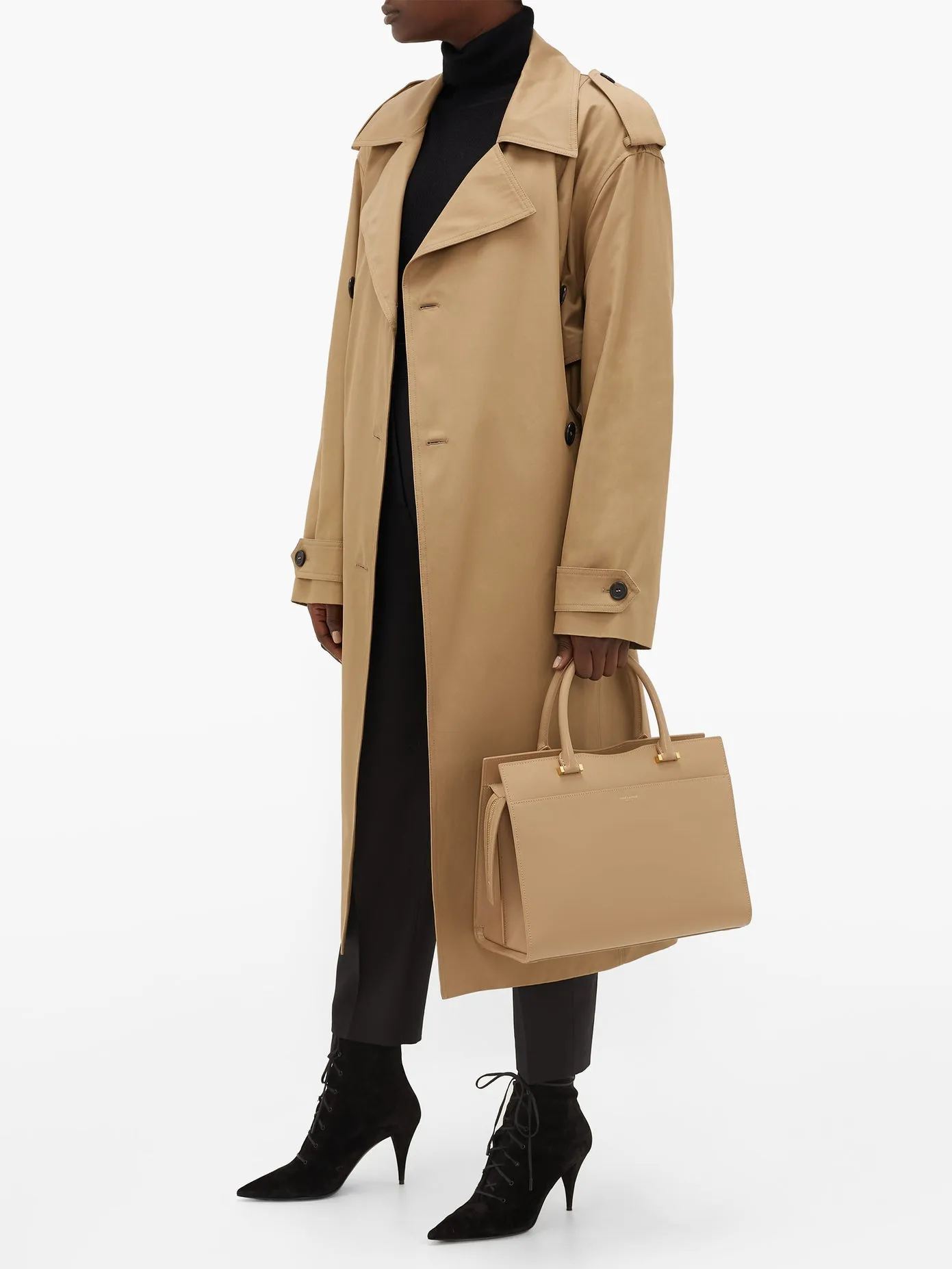 Medium Grained-Leather Uptown Handbag