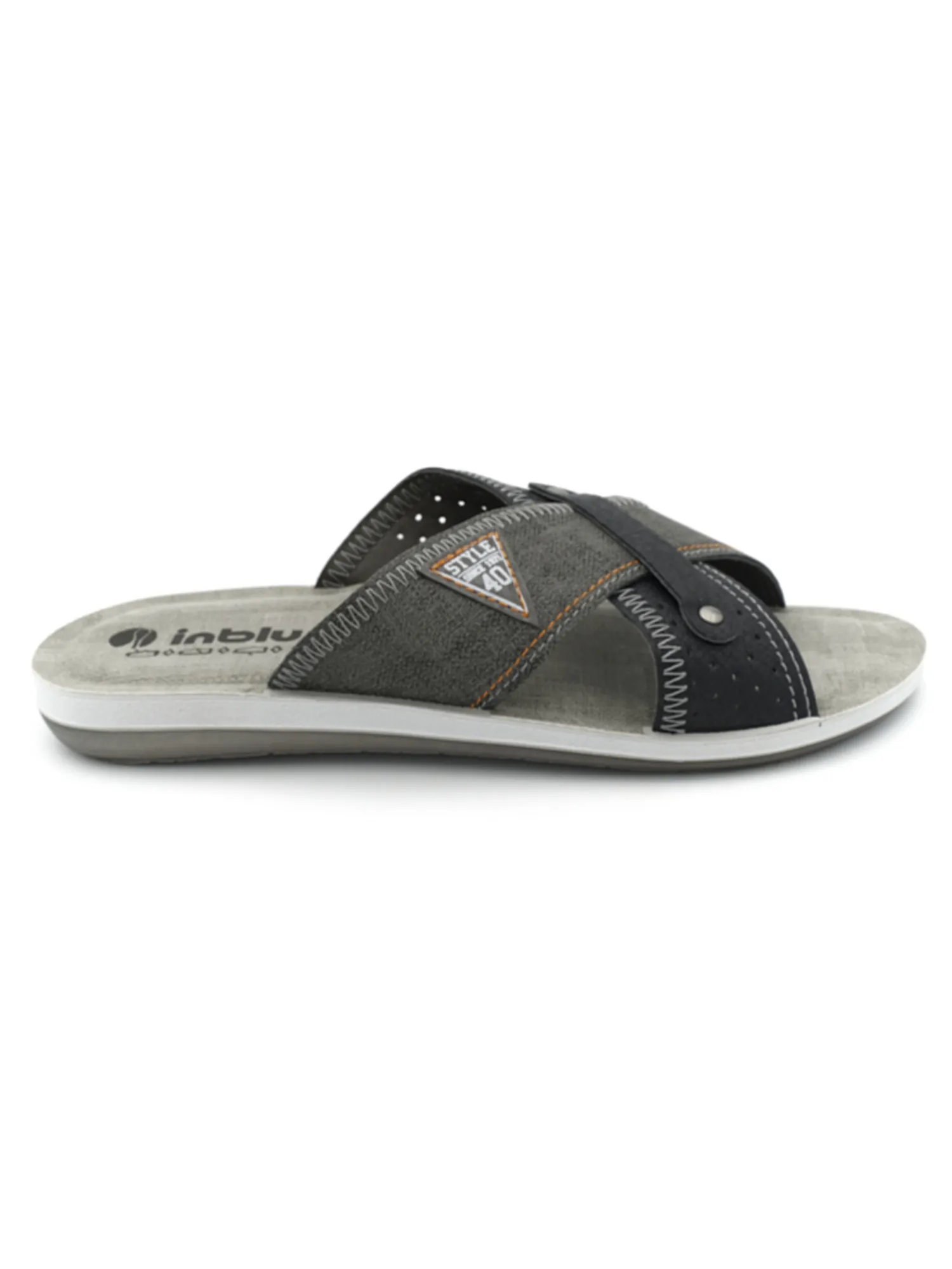 Men's gray Inblu ciabatta.