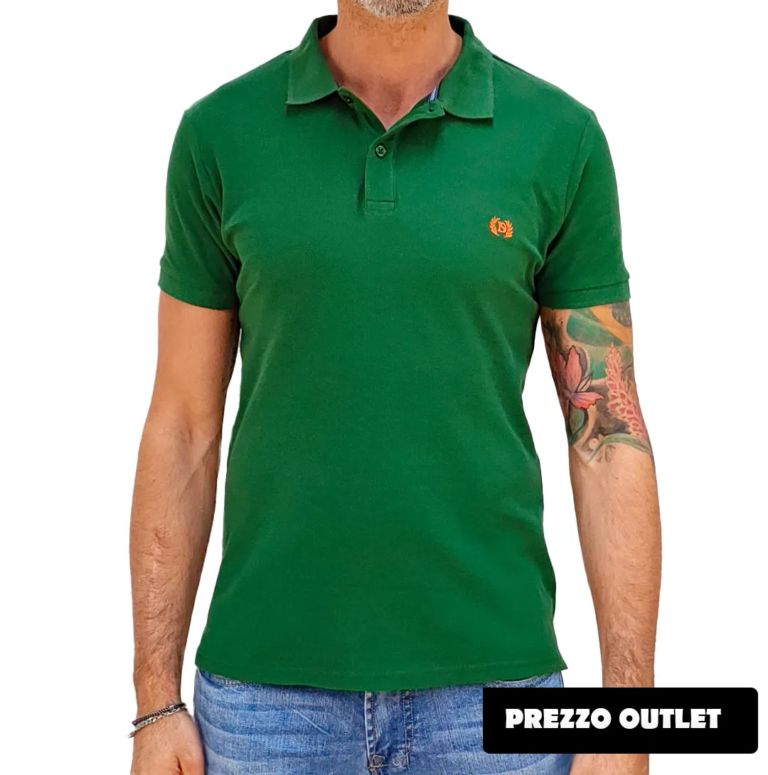 Men's short sleeve polo shirt in Green color