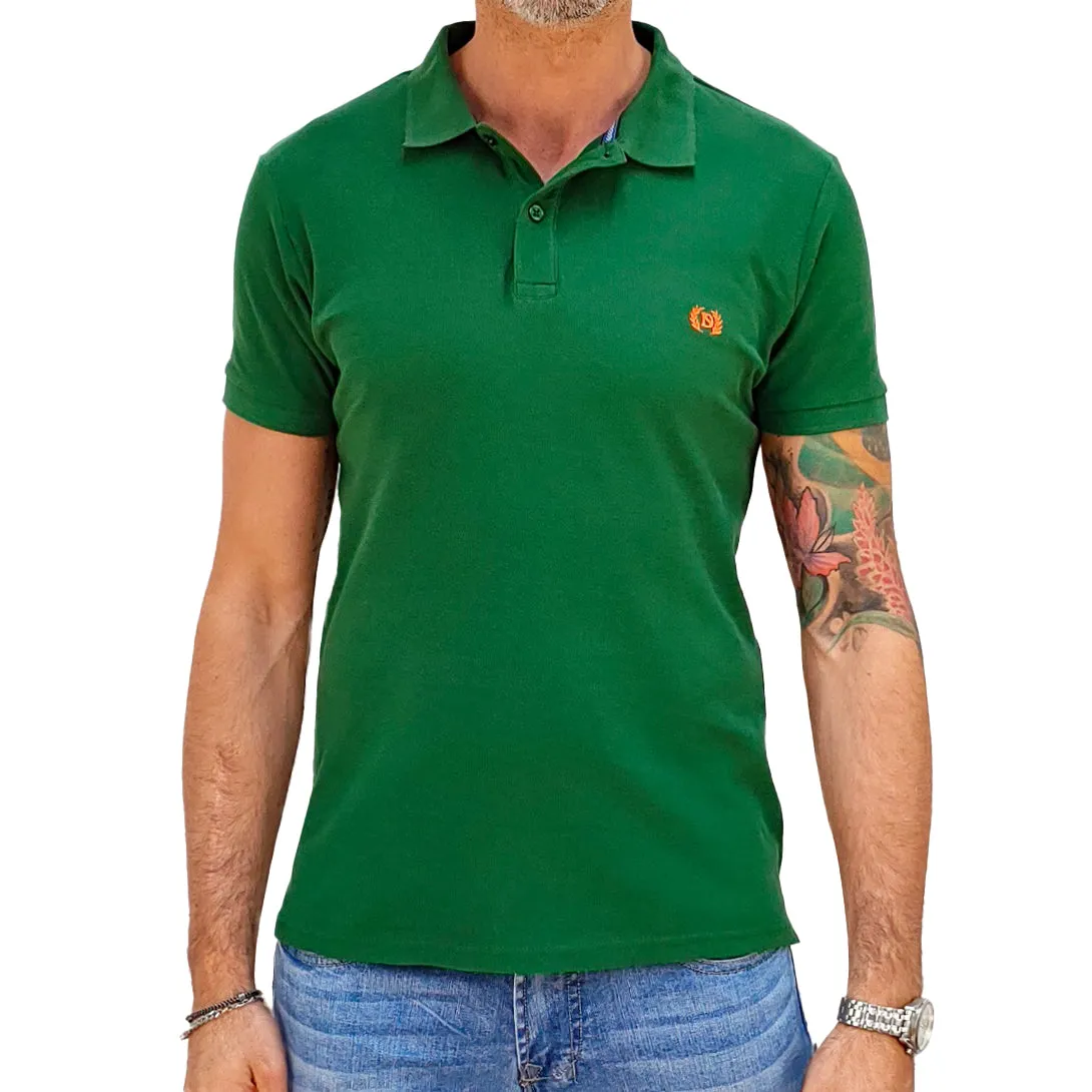 Men's short sleeve polo shirt in Green color