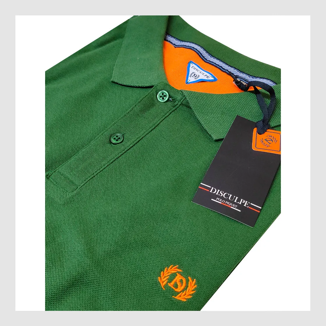 Men's short sleeve polo shirt in Green color