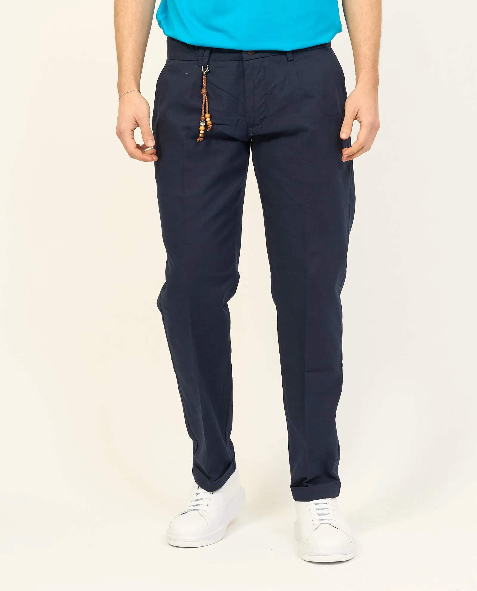 Mens trousers Yes Zee chinos model with pleats