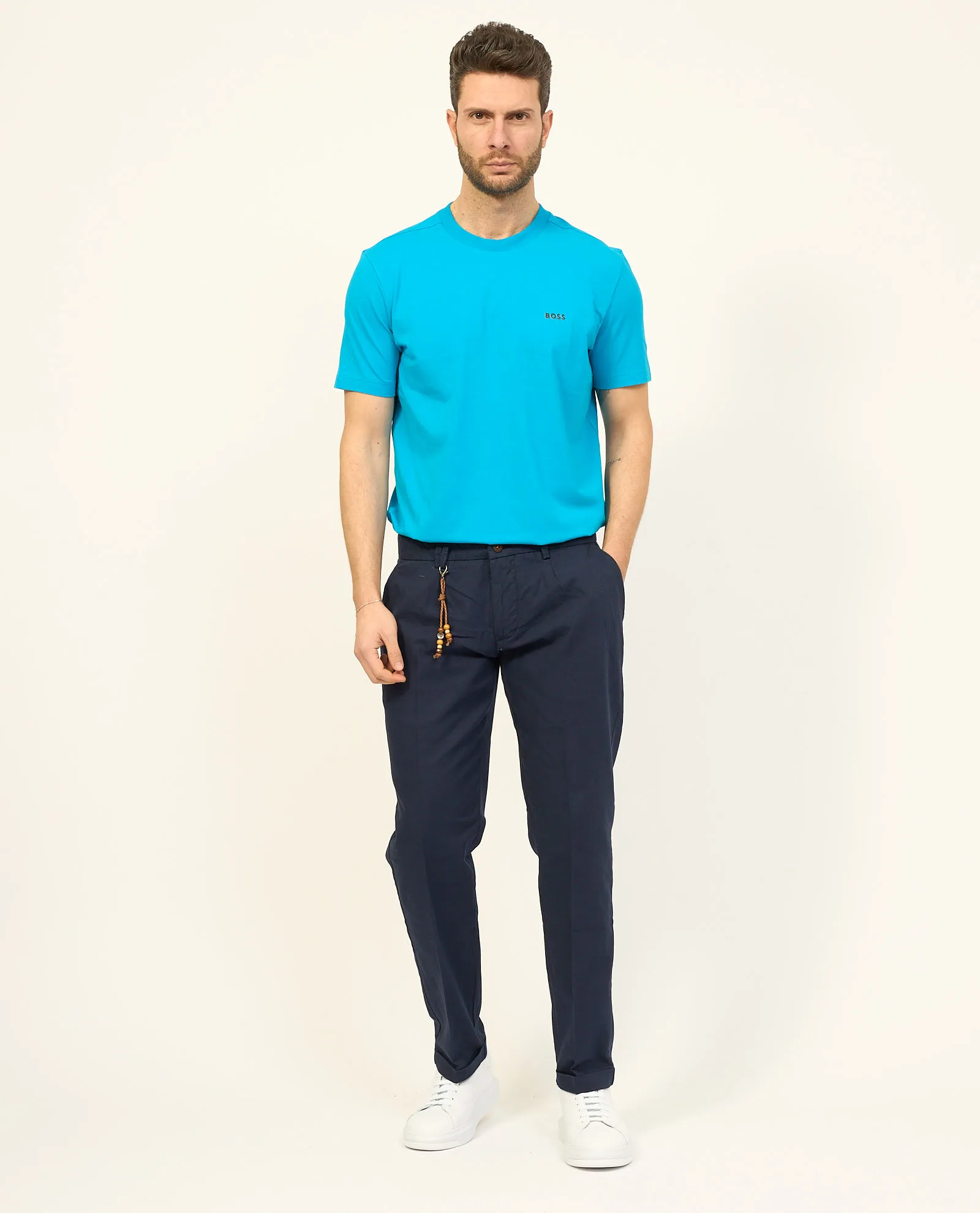 Mens trousers Yes Zee chinos model with pleats