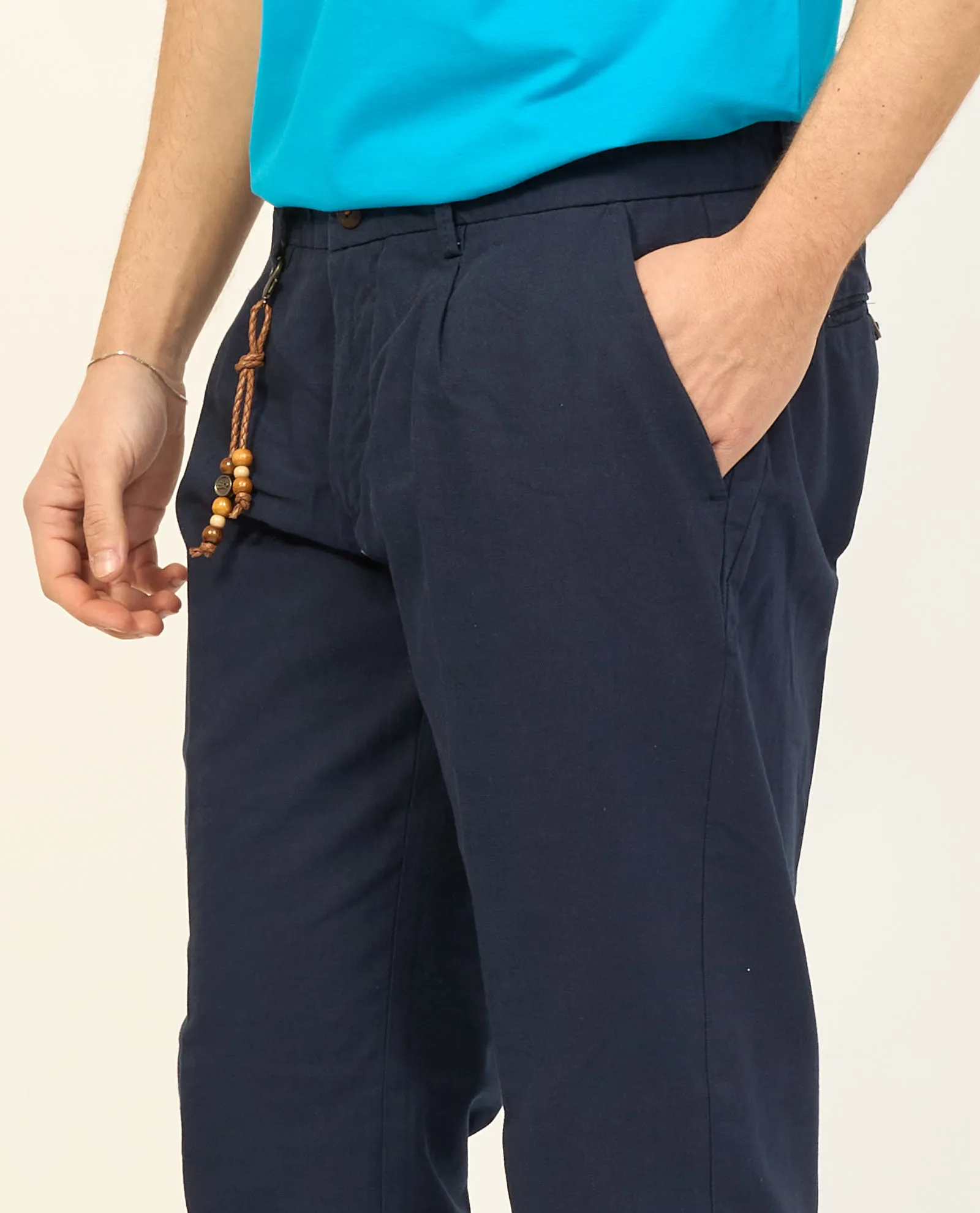Mens trousers Yes Zee chinos model with pleats