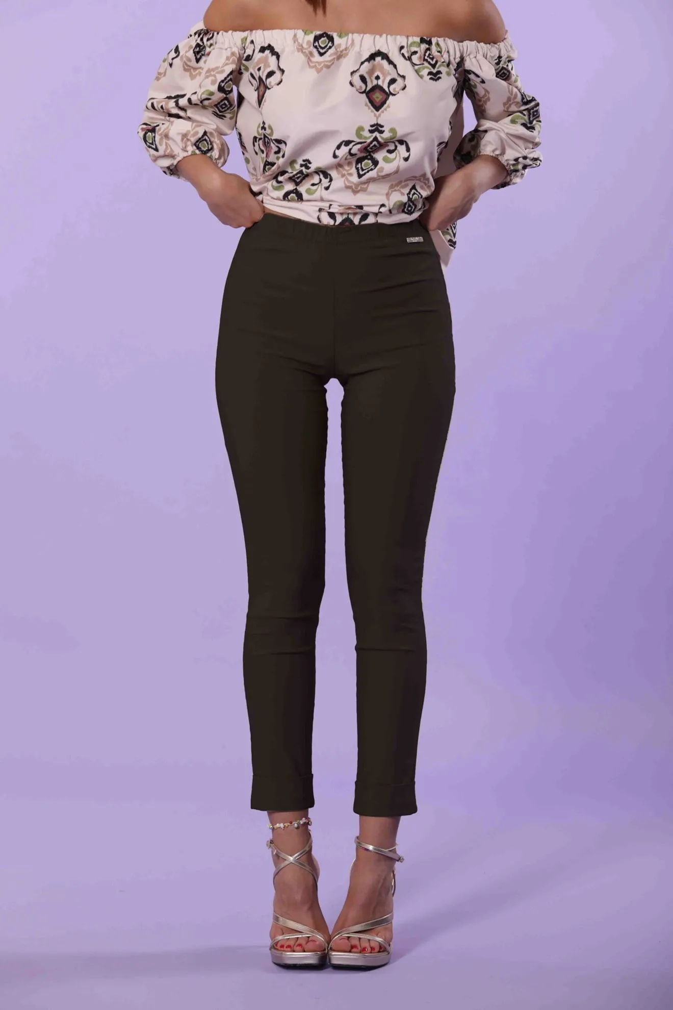 MIMI MUA art: MSAG-2519 - PANTA-LEGGINGS BIELASTICIZZATO CON ROVESCIA