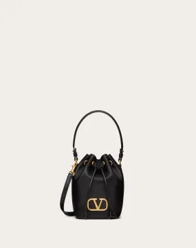MINI LOGO SIGNATURE BUCKET BAG IN NAPPA