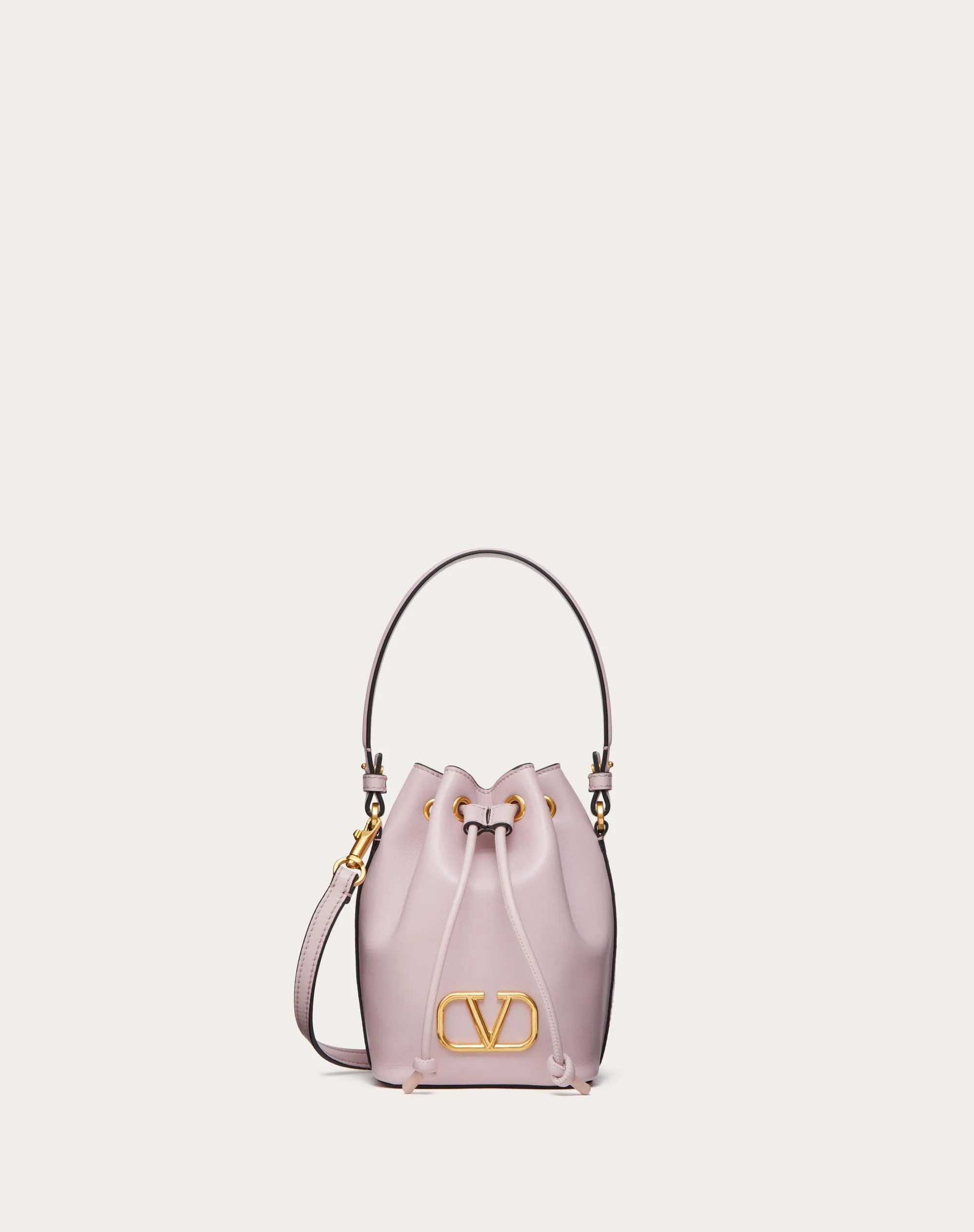 MINI LOGO SIGNATURE BUCKET BAG IN NAPPA