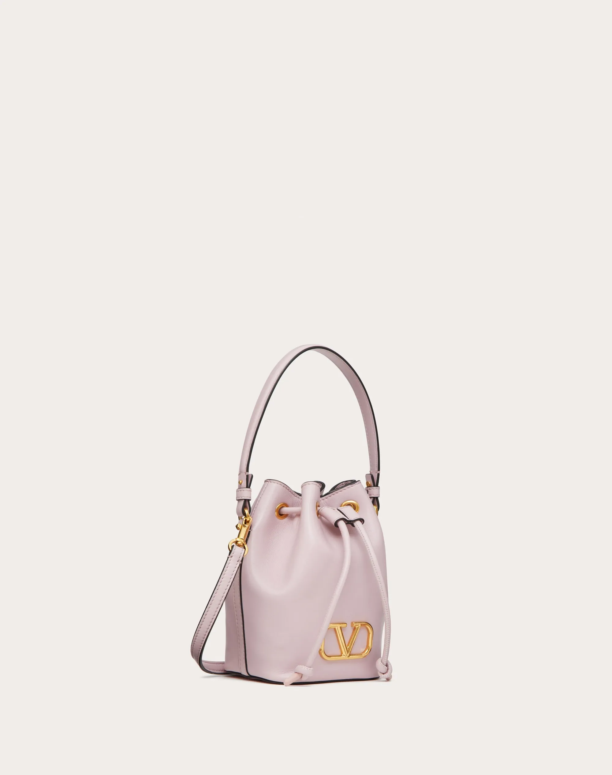 MINI LOGO SIGNATURE BUCKET BAG IN NAPPA