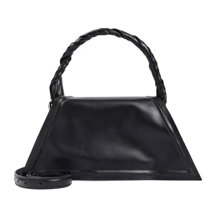 Mini Wire Black Cow Leather Handbag by Paris Best in Black