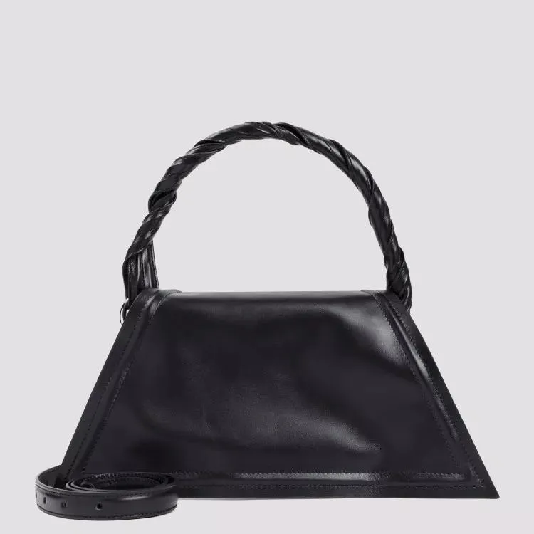 Mini Wire Black Cow Leather Handbag by Paris Best in Black