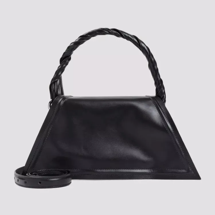 Mini Wire Black Cow Leather Handbag by Paris Best in Black