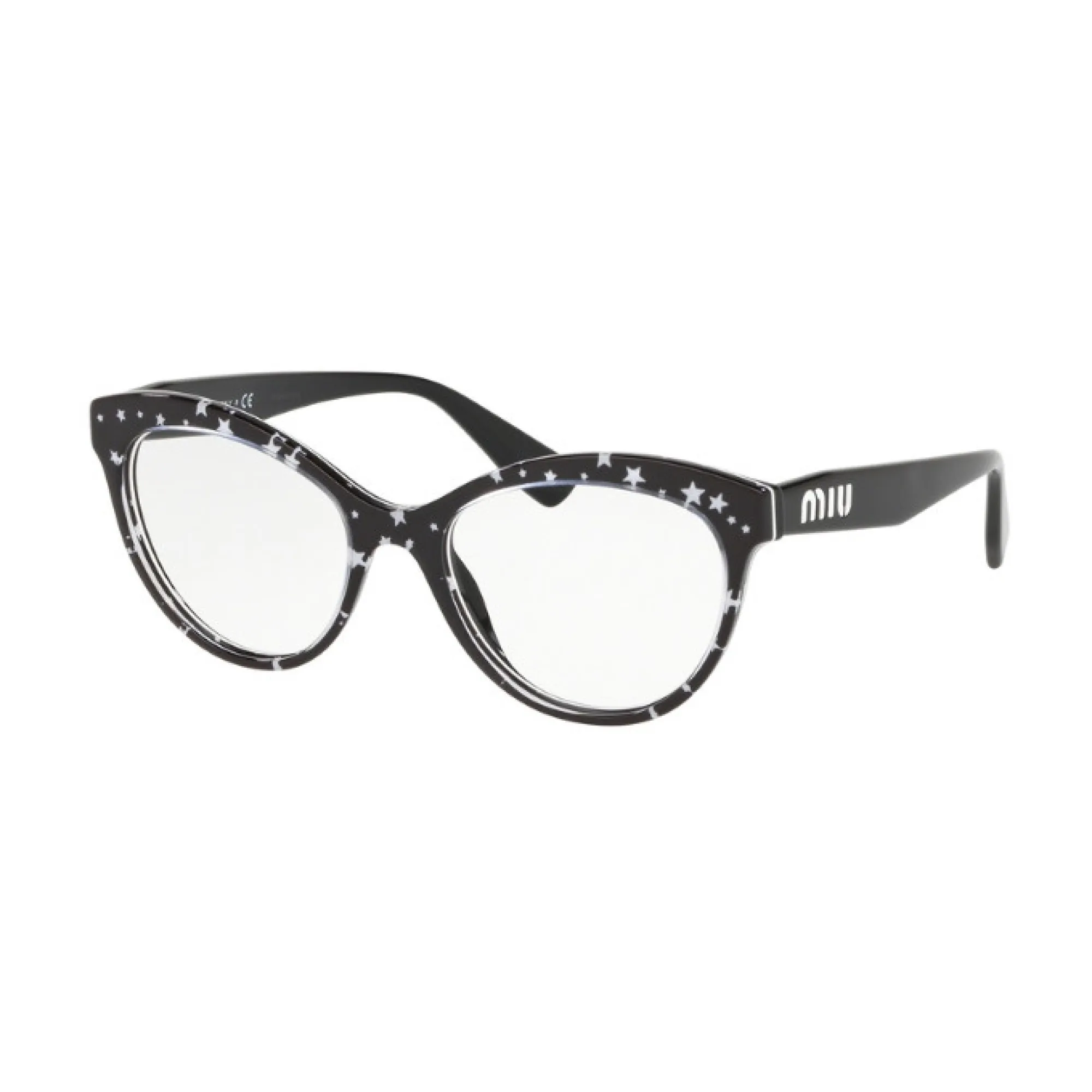   Miu Miu MU  04RV - 1381O1 Stelle Nere / Bianche | Occhiale Da Vista Donna 