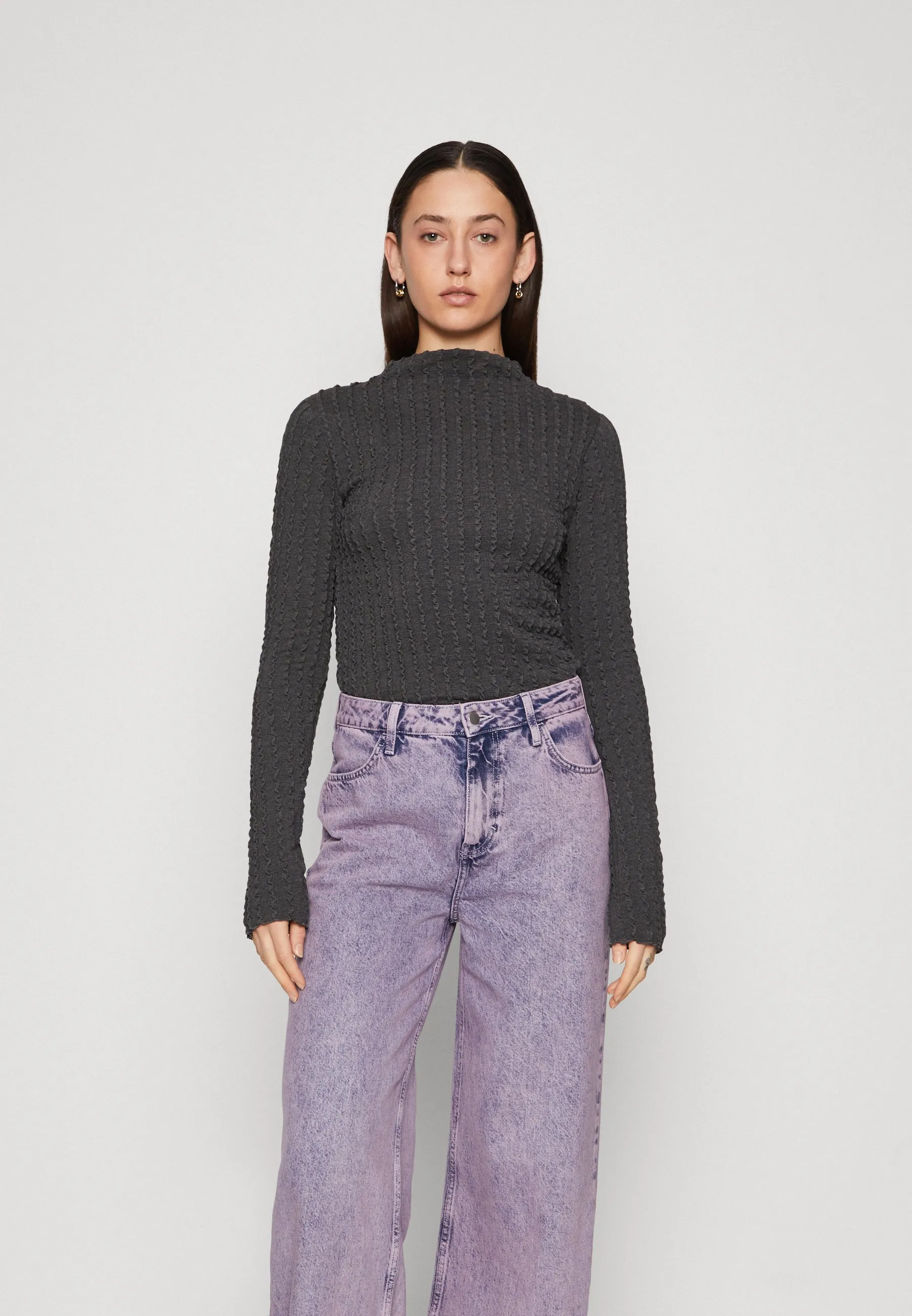 Mock Neck Long Sleeve Top