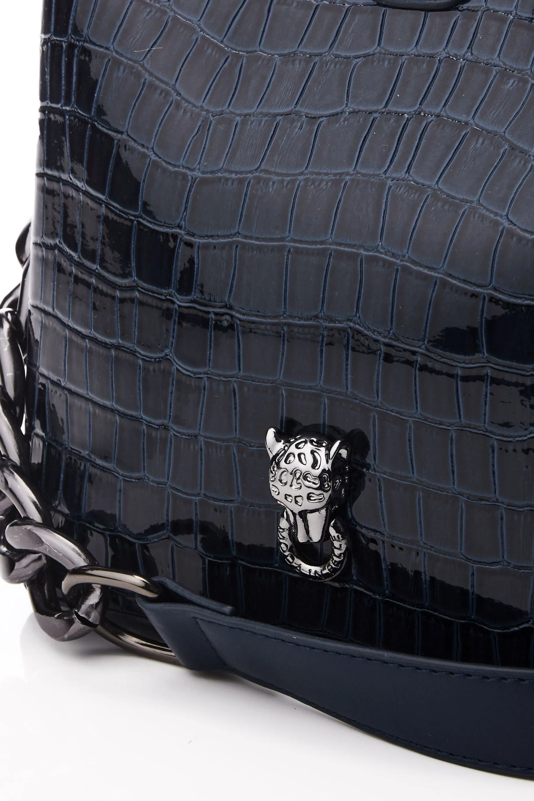 Moda in Pelle Adriana - Glossy Crocodile Effect Bucket Bag