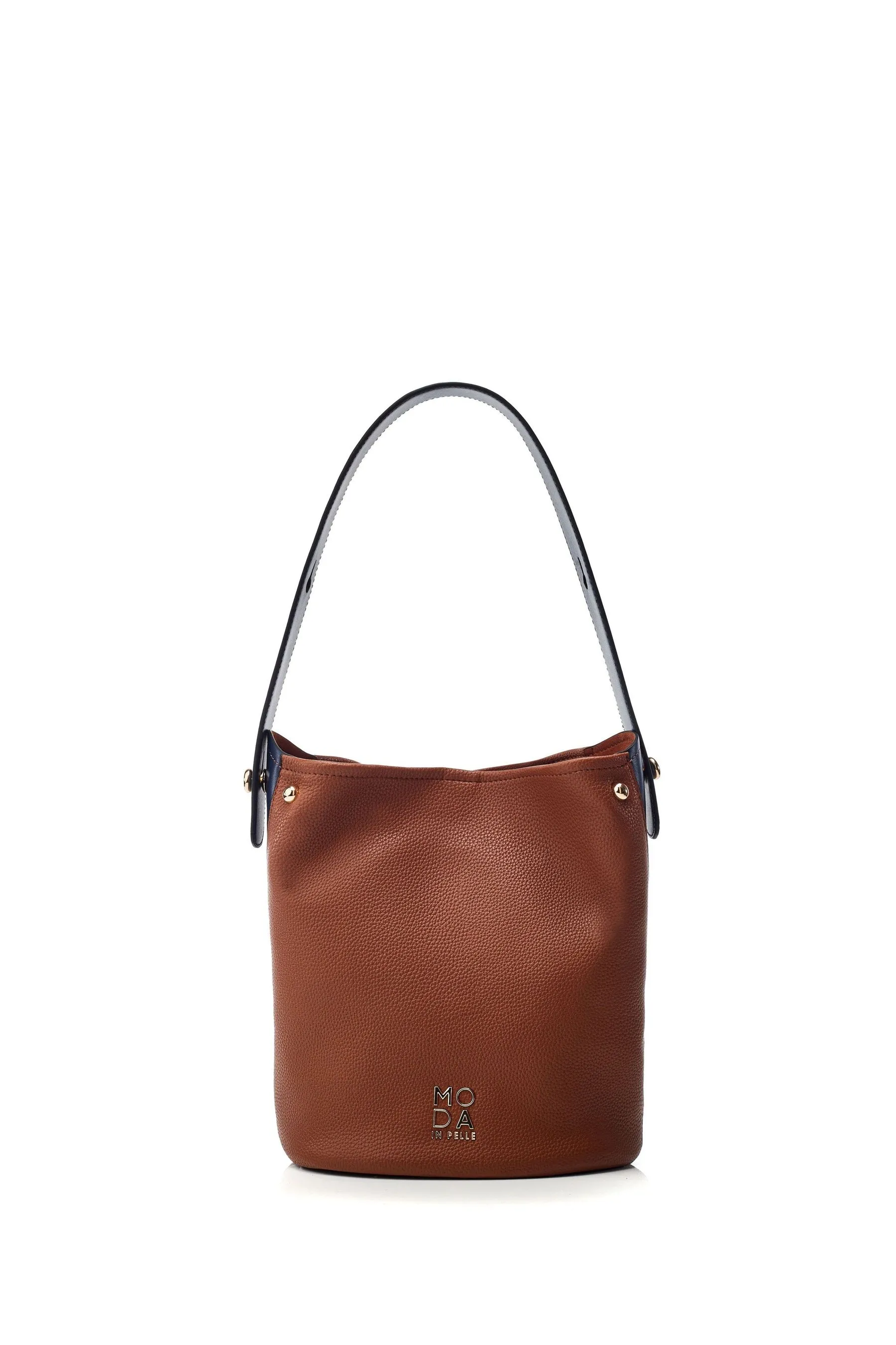 Moda in Pelle - Jade - Borsa a secchiello con fibbie caratteristiche    