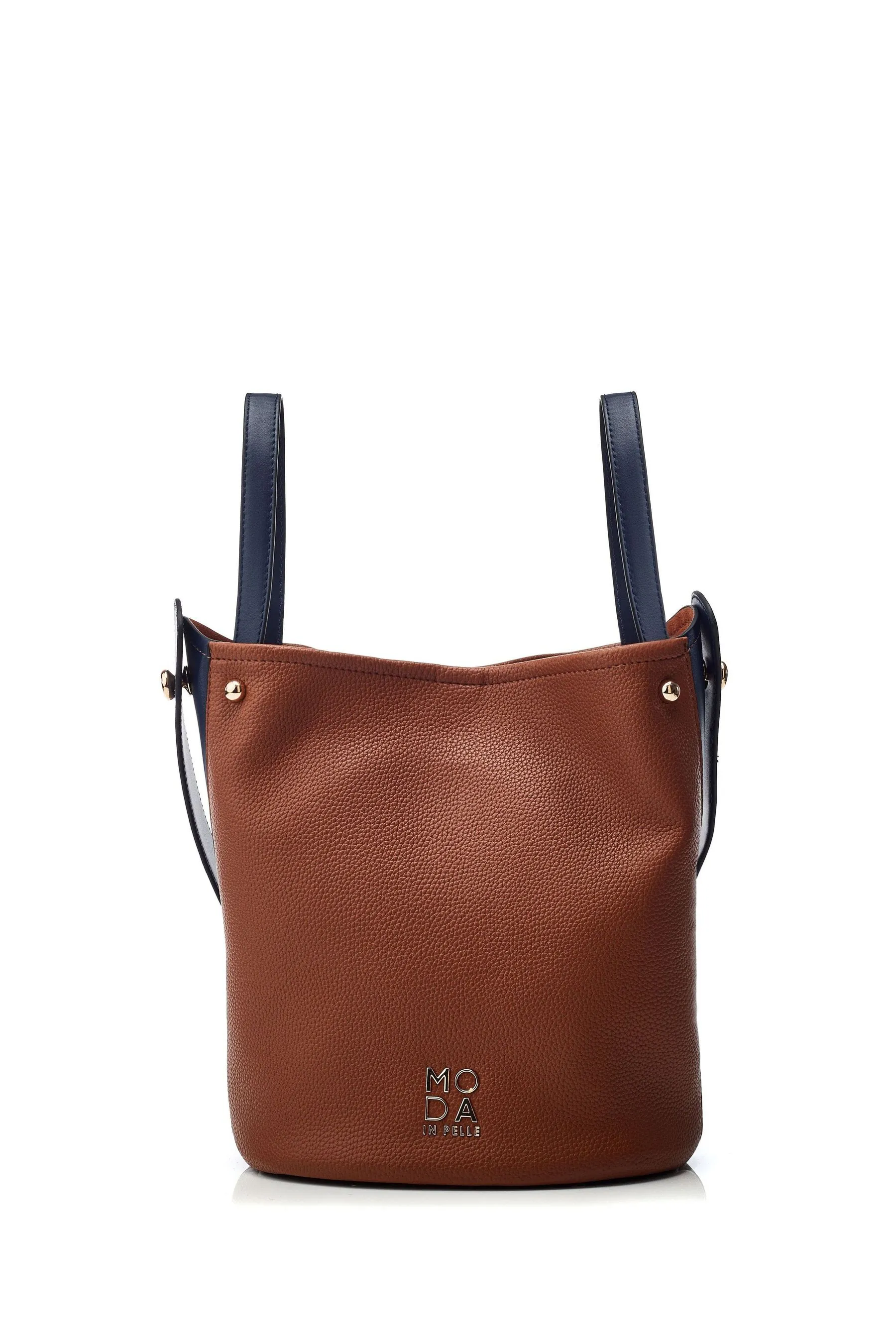 Moda in Pelle - Jade - Borsa a secchiello con fibbie caratteristiche    