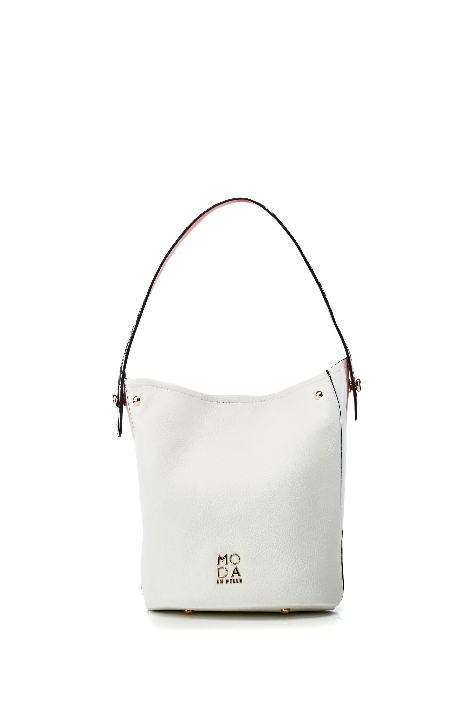 Moda in Pelle - Jade - Bucket Bag with Unique Buckle Features