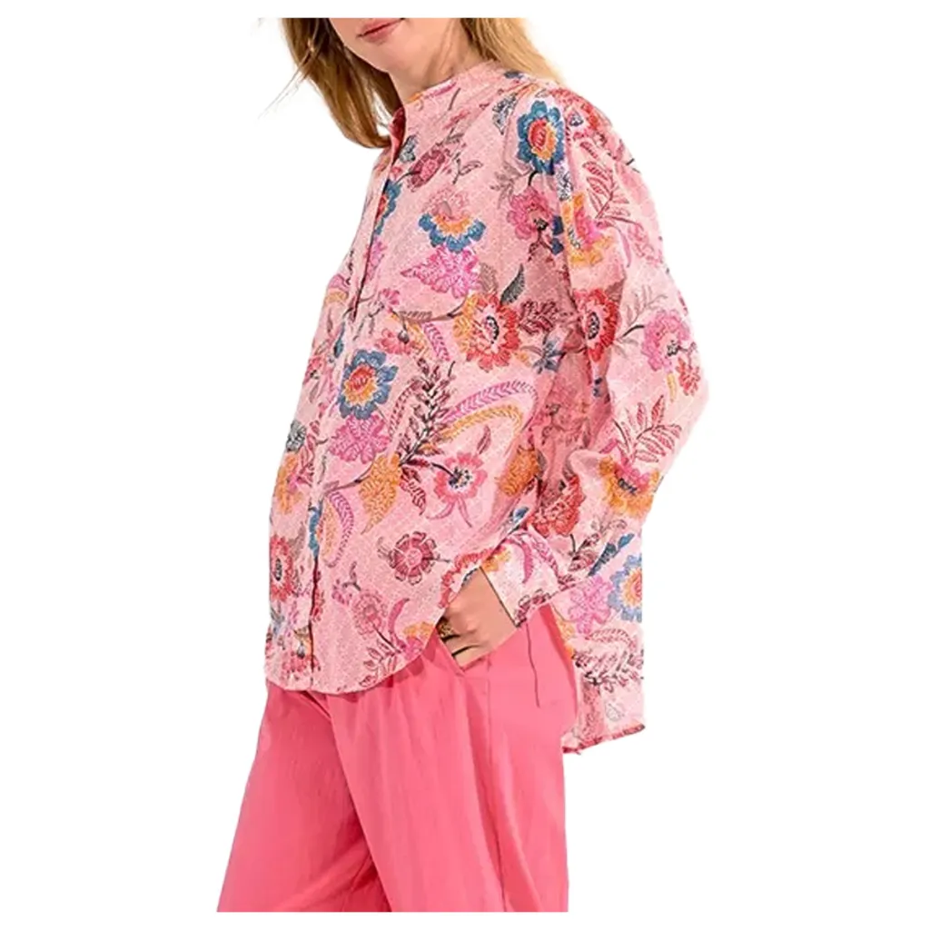 MOLLY BRACKEN camicia donna fantasia floreale rosa ZR111BCE 100% cotone