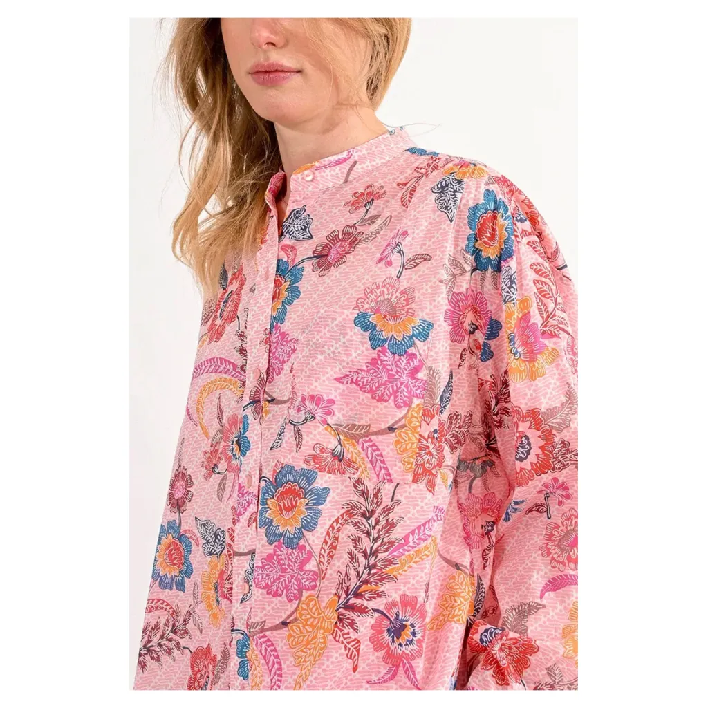 MOLLY BRACKEN camicia donna fantasia floreale rosa ZR111BCE 100% cotone