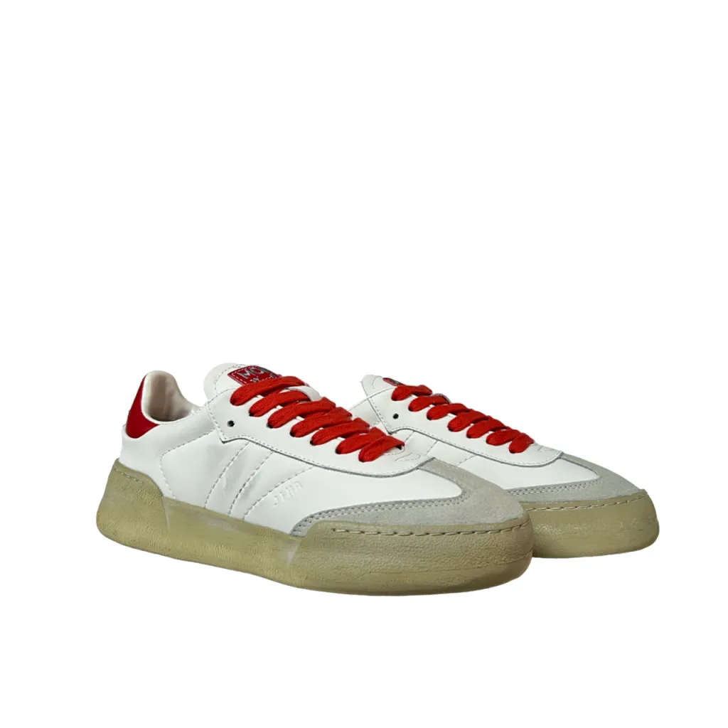 MONOWAY sneakers donna bianco/rosso JIHA 100% pelle