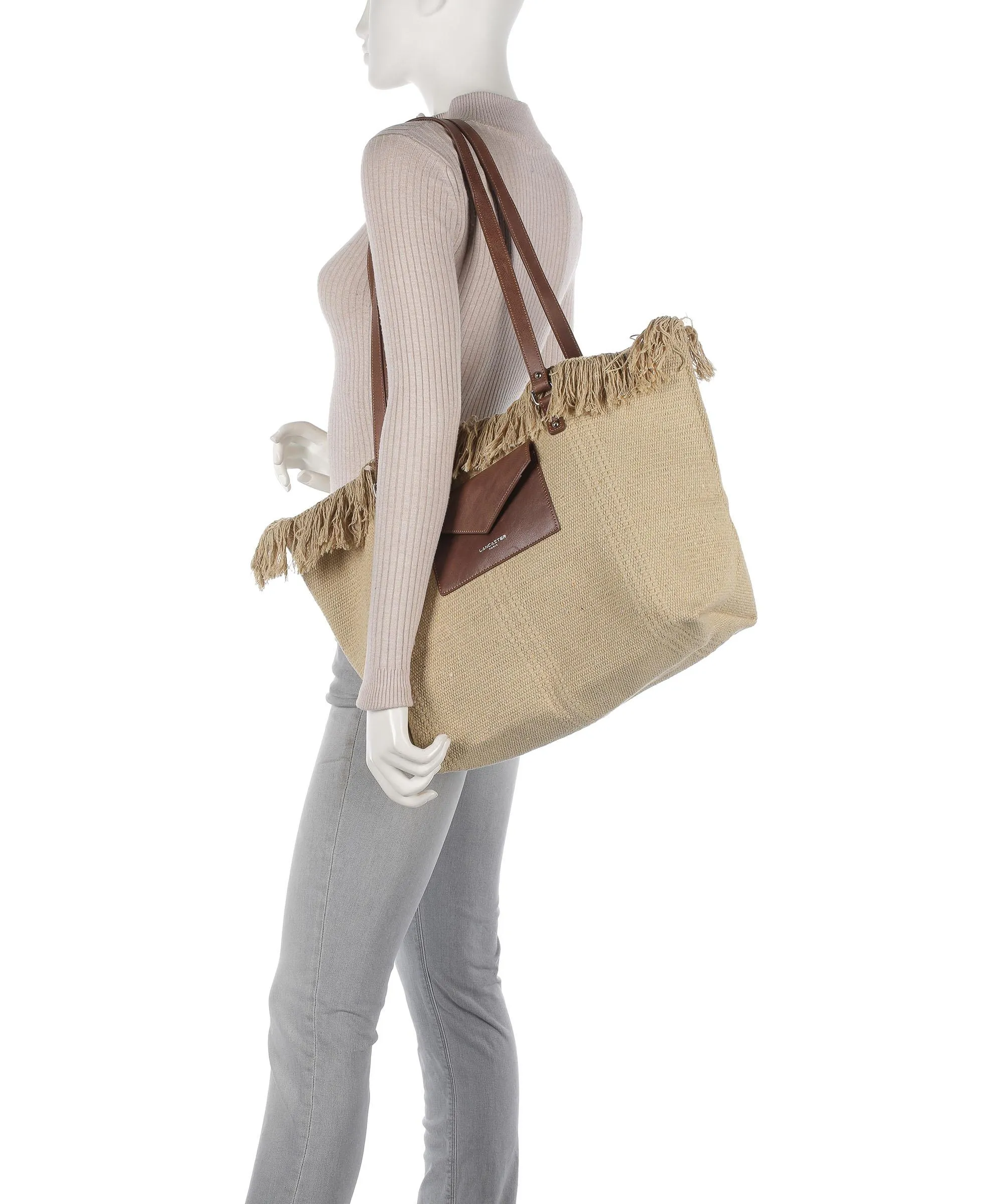 Natural Cotton Shopper Bag by Lancaster Actual Conscious