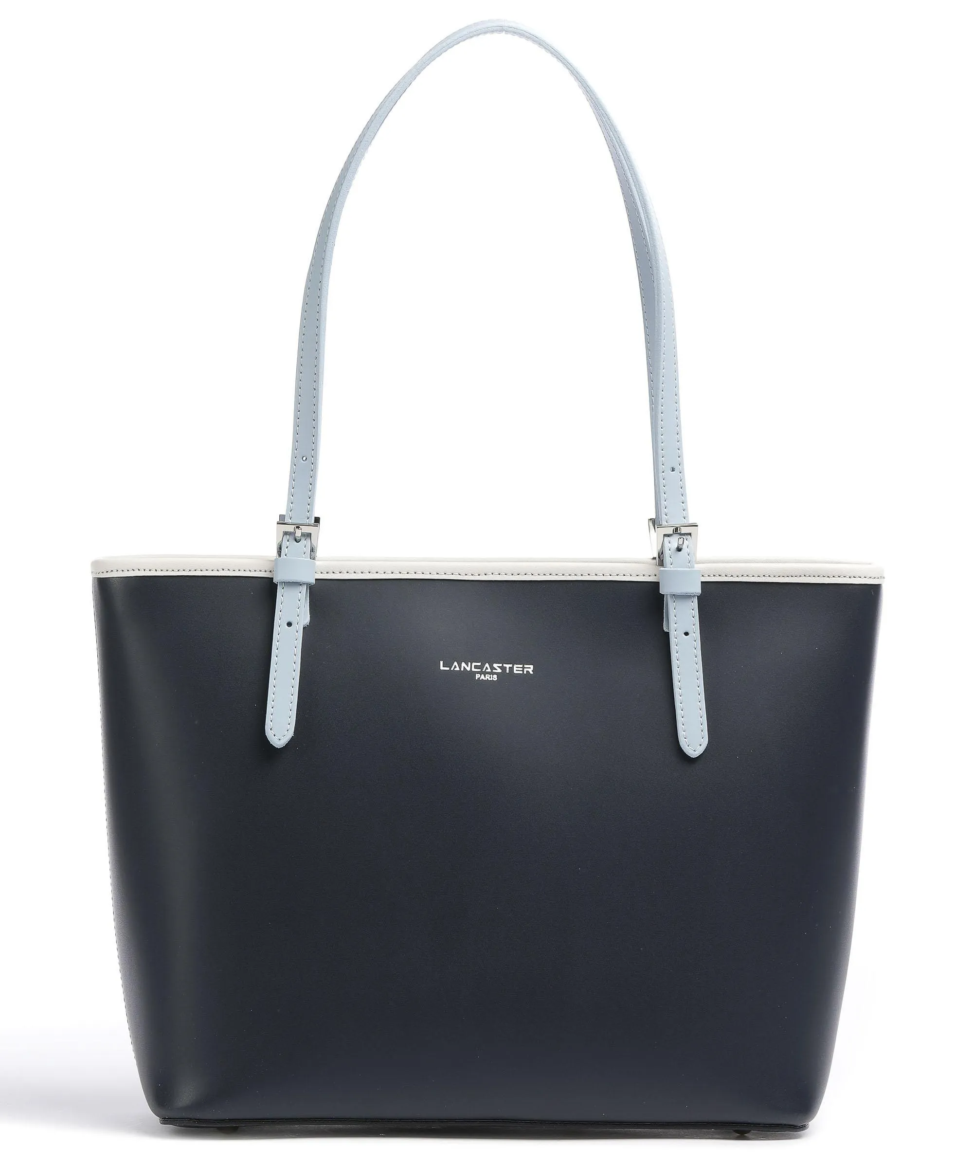 Navy Smooth Calfskin Shopper Bag by Lancaster Constance