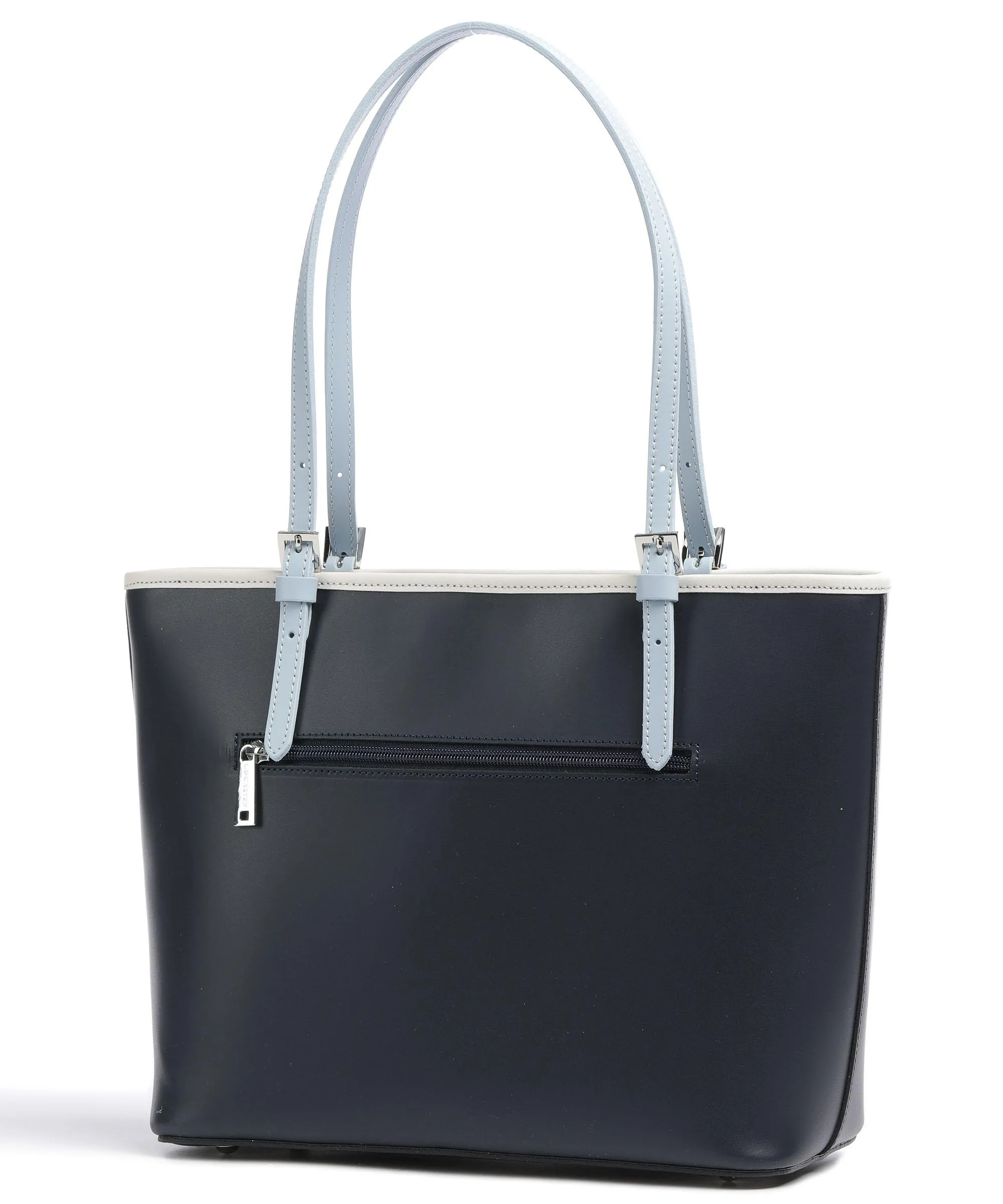 Navy Smooth Calfskin Shopper Bag by Lancaster Constance