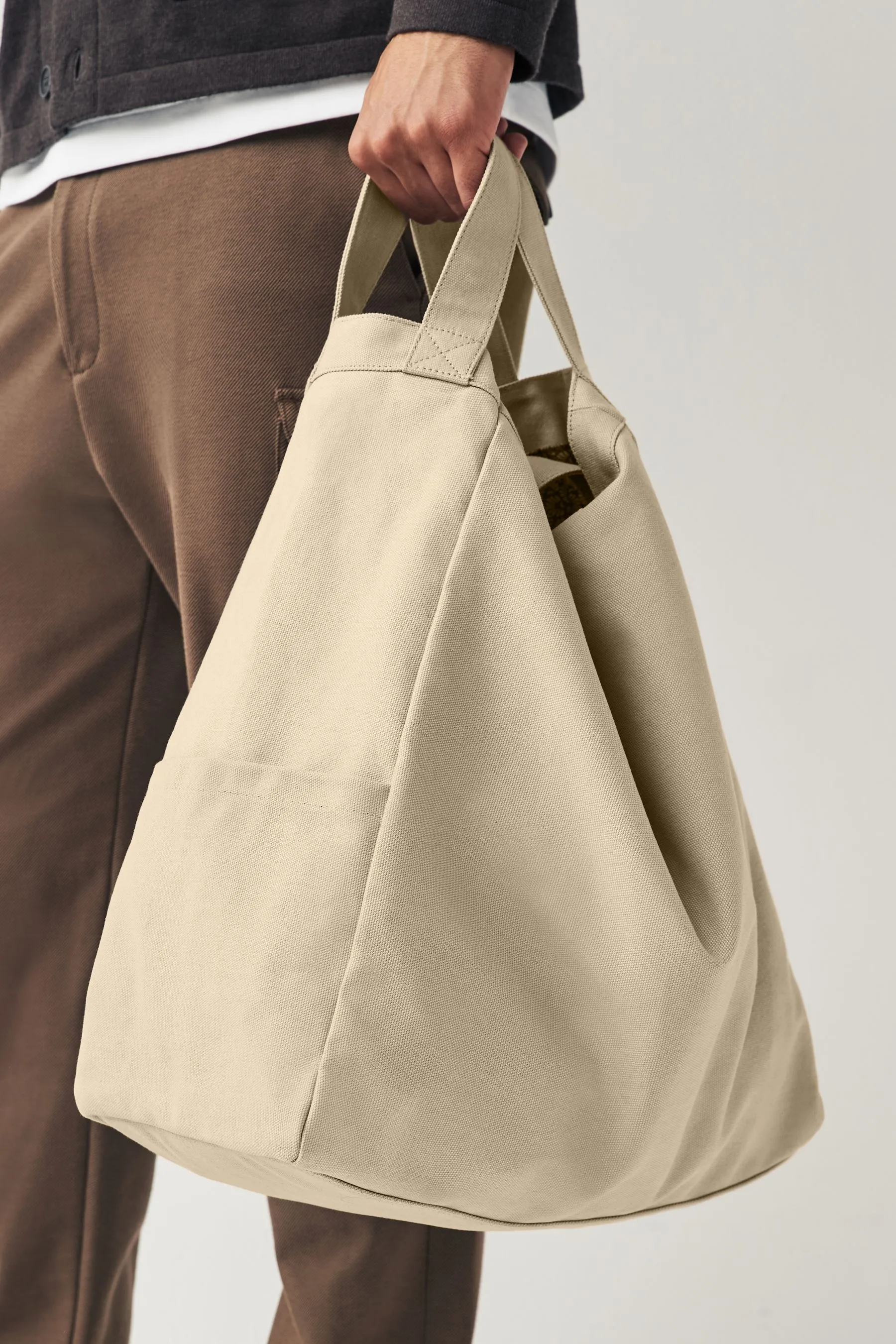 Neutral Stone Grey - Canvas Tote Bag