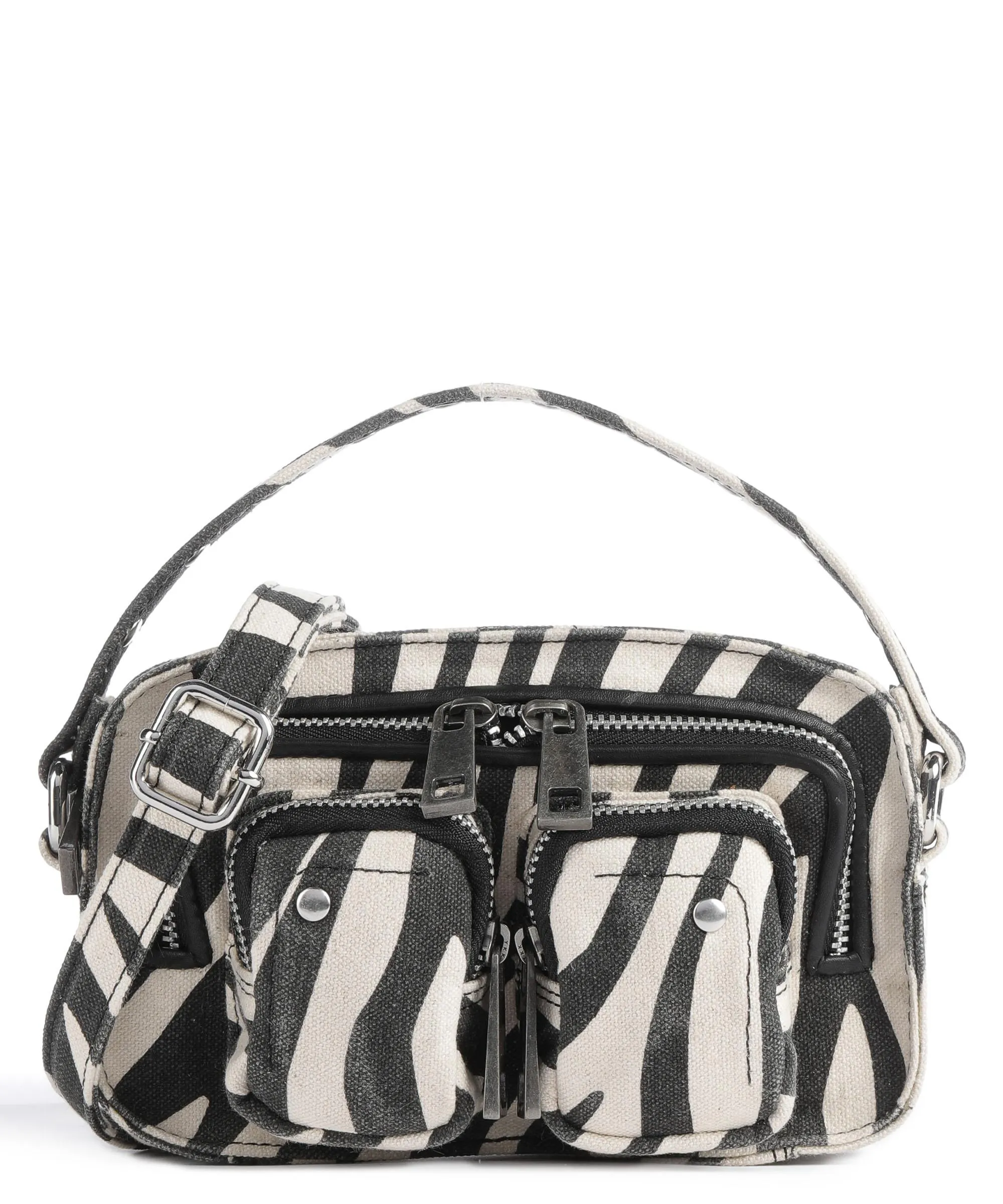 Núnoo Recycled Canvas Helena Beige/Black Crossbody Bag