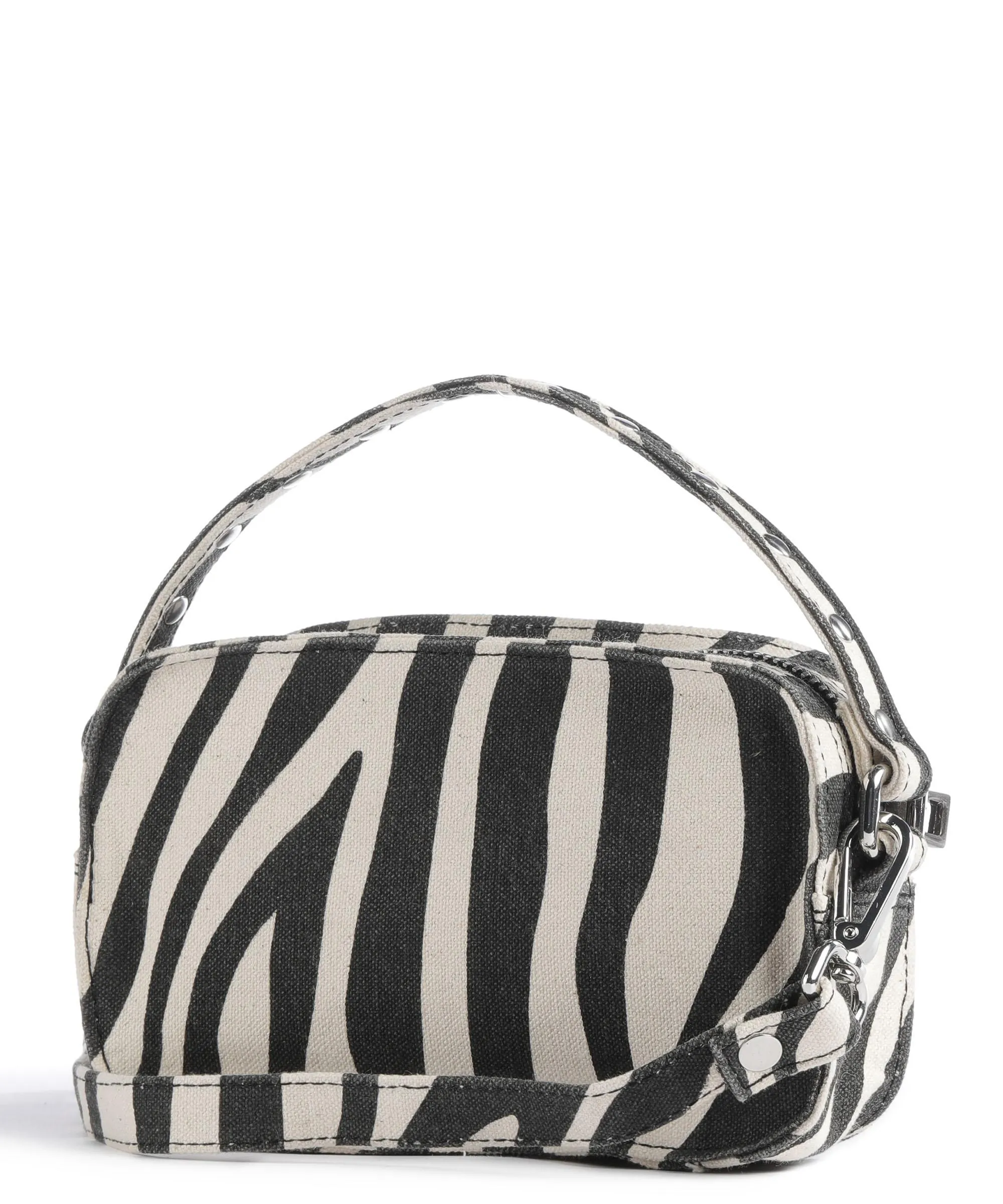 Núnoo Recycled Canvas Helena Beige/Black Crossbody Bag