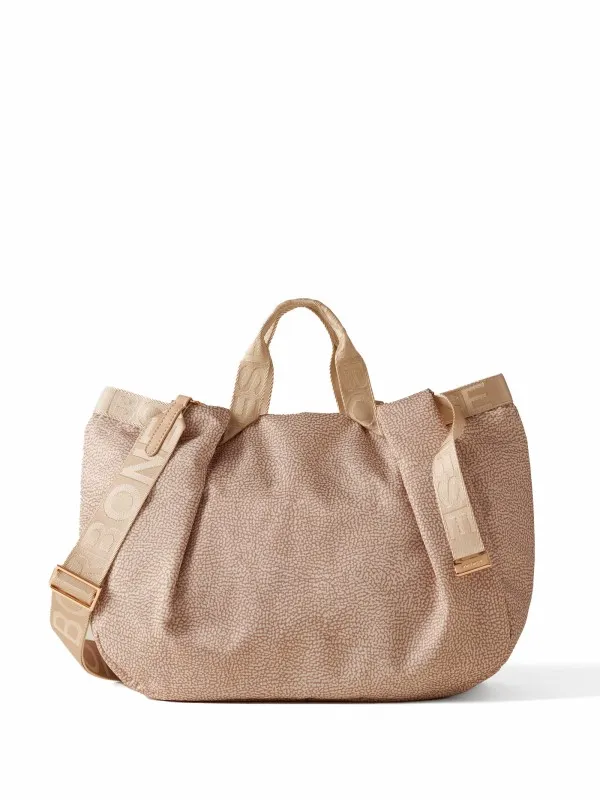 Op Fabric Bateau Medium Handbag