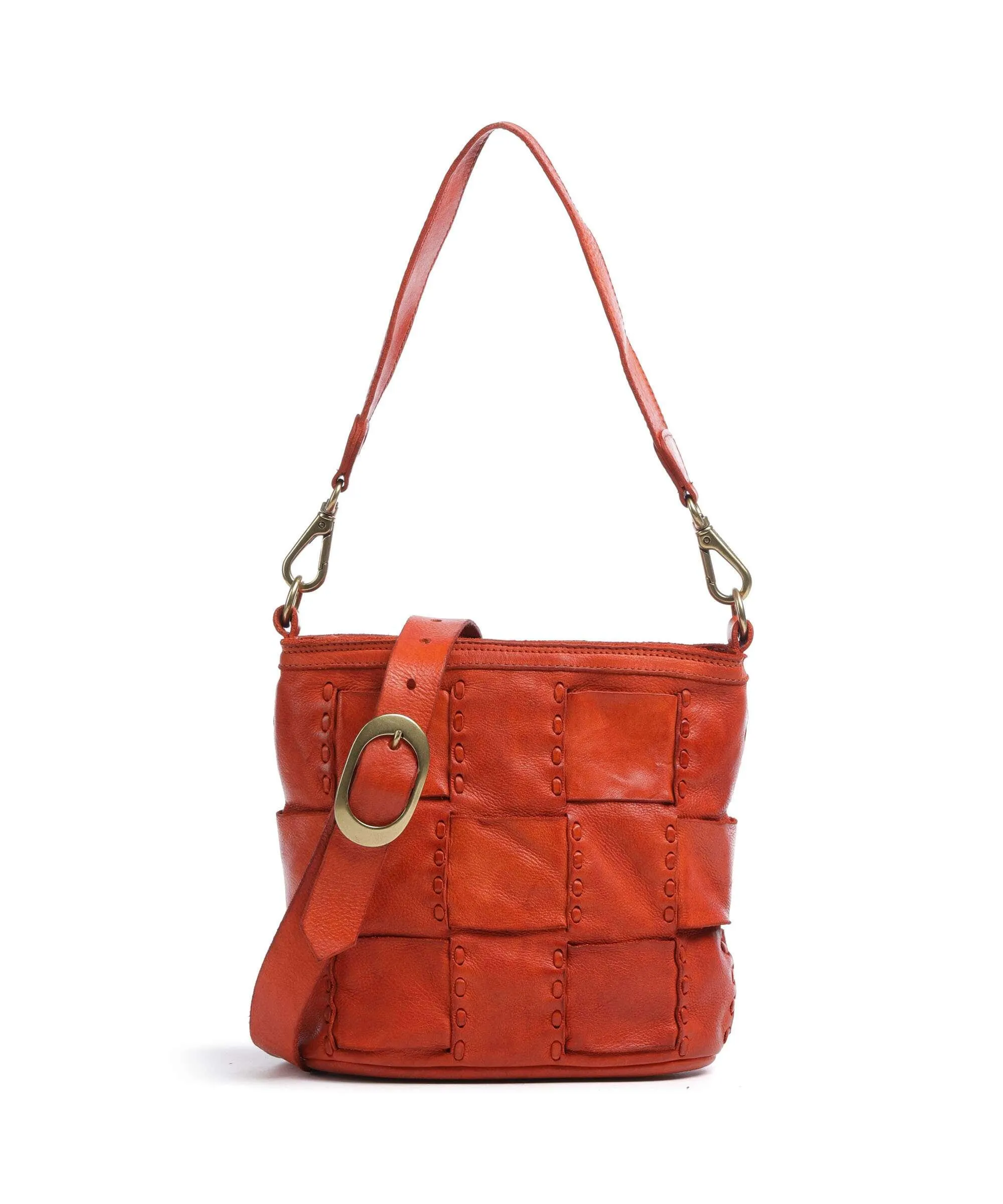 Orange Cowhide Shoulder Bag by Campomaggi