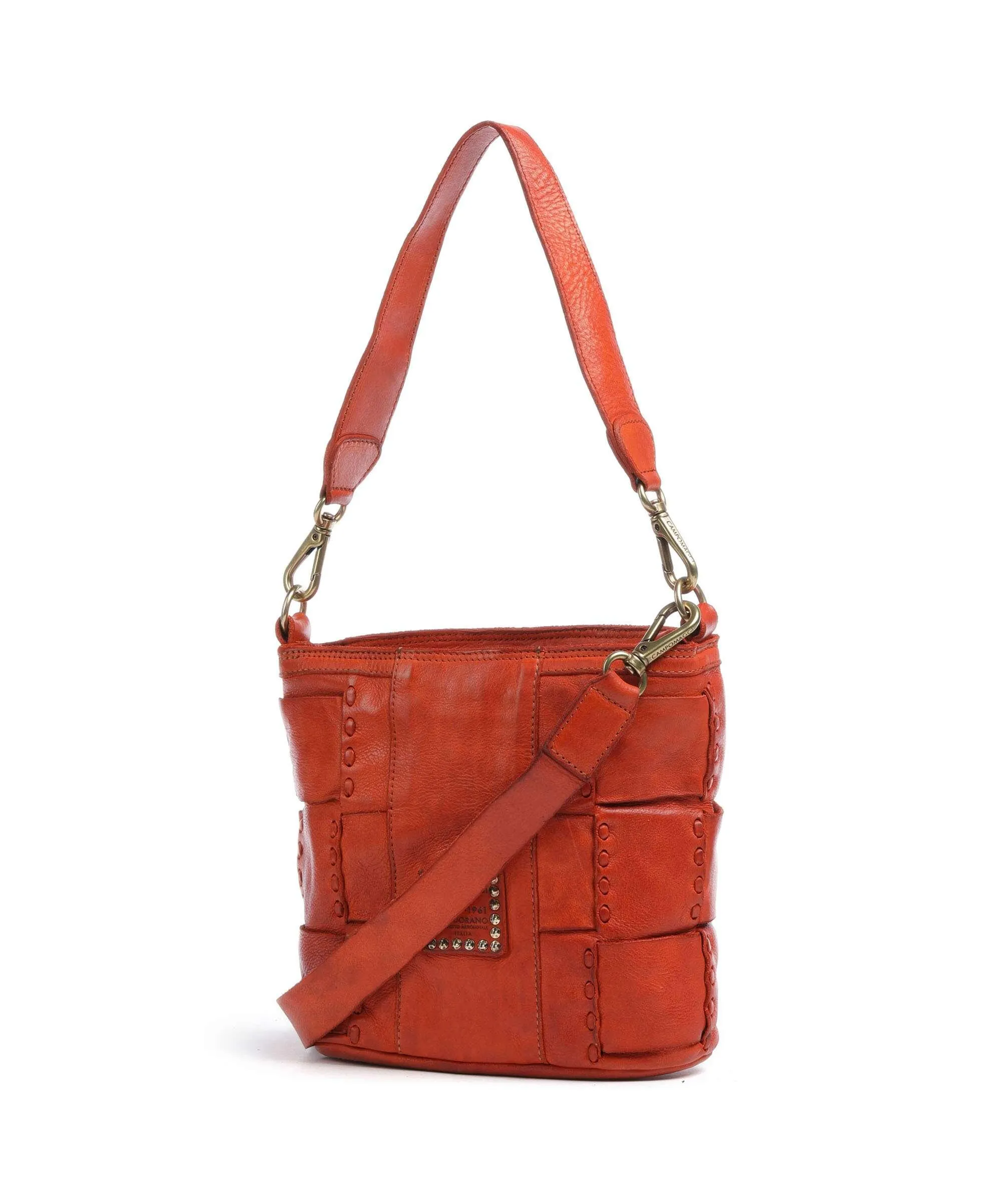 Orange Cowhide Shoulder Bag by Campomaggi