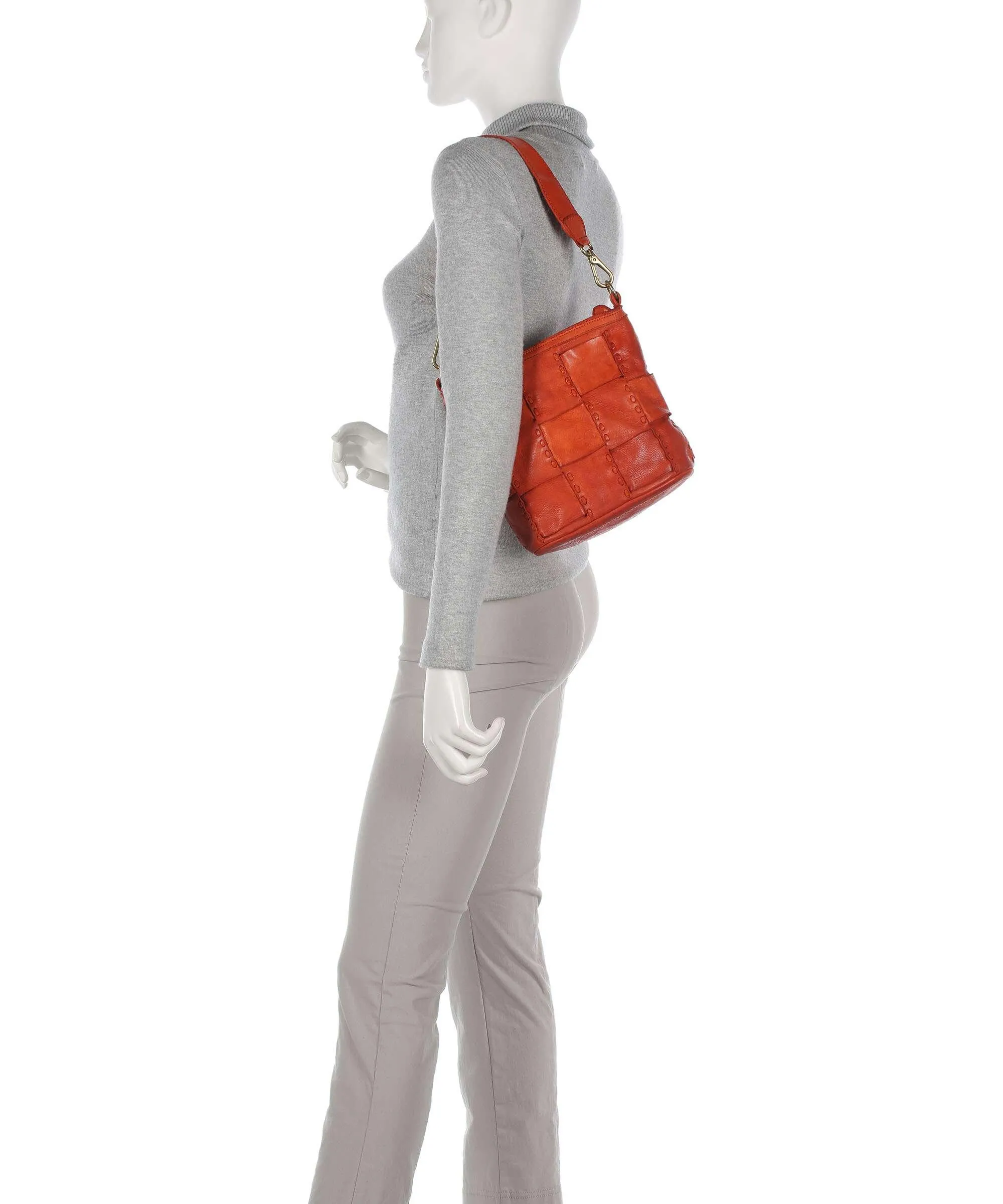 Orange Cowhide Shoulder Bag by Campomaggi