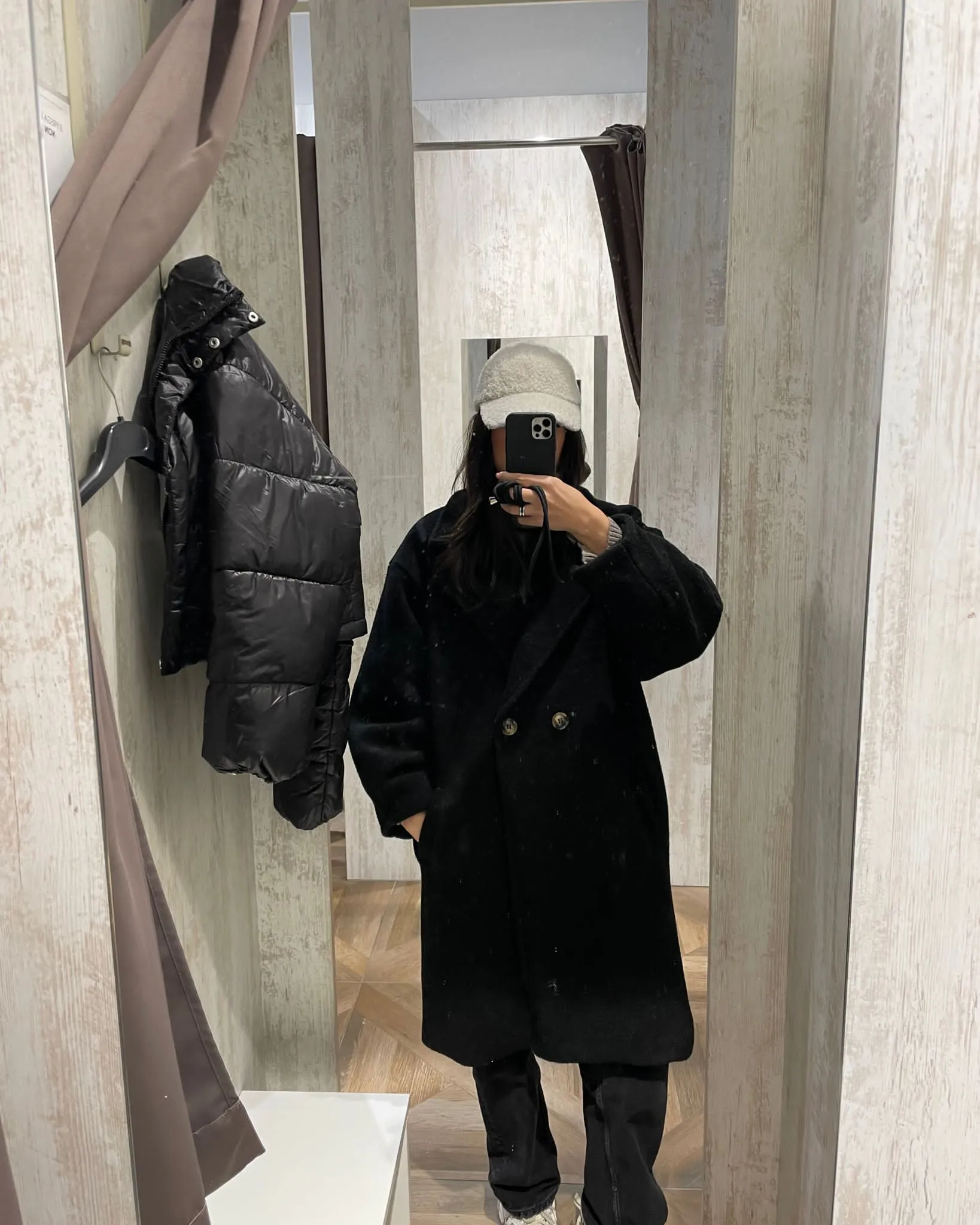 Oversized black coat