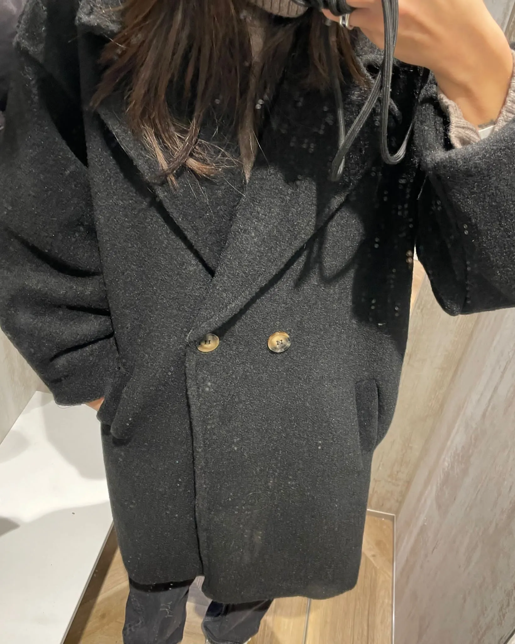 Oversized black coat
