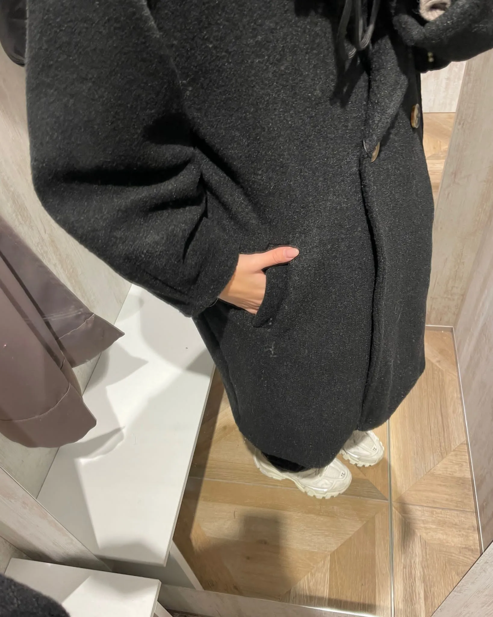 Oversized black coat