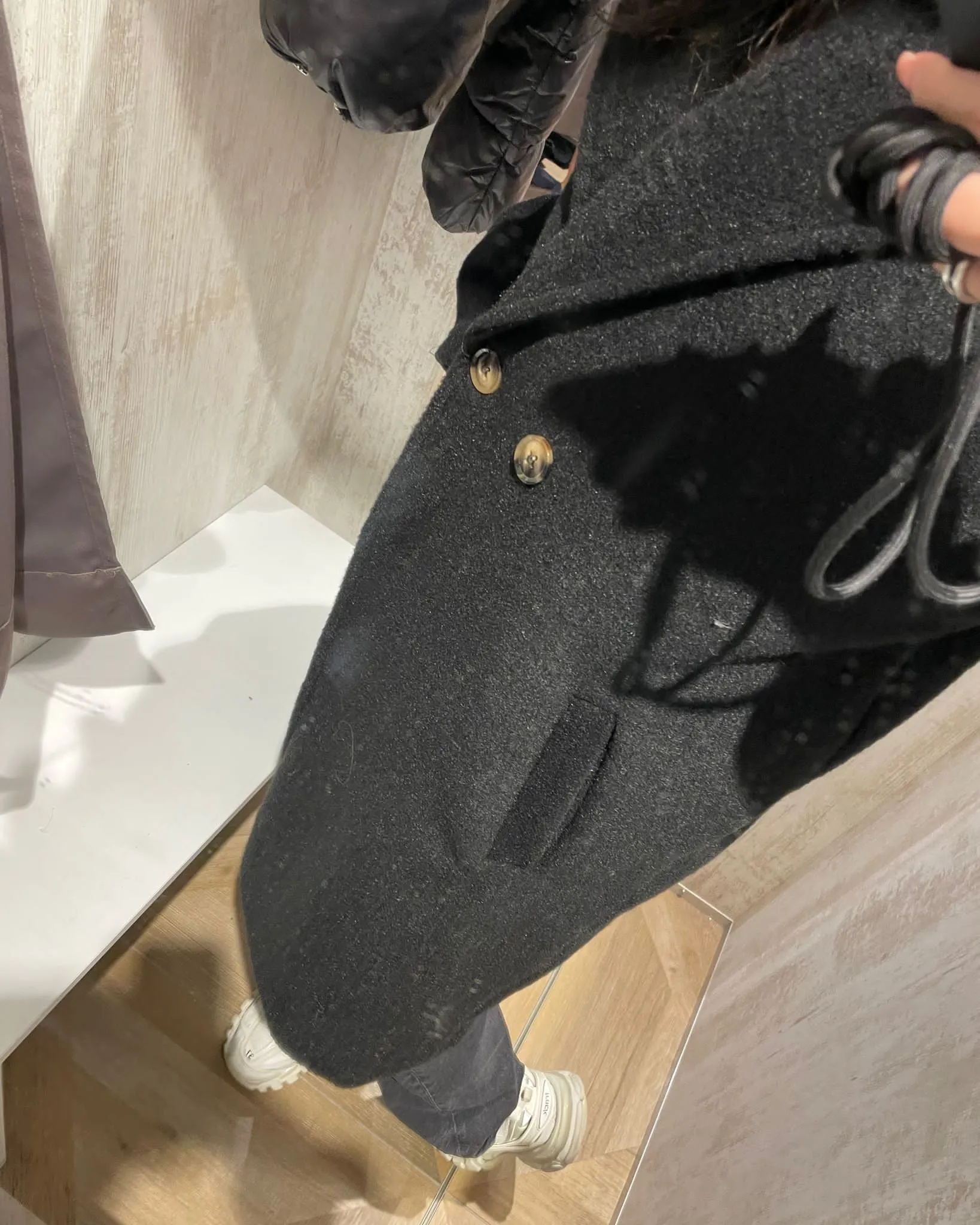 Oversized black coat