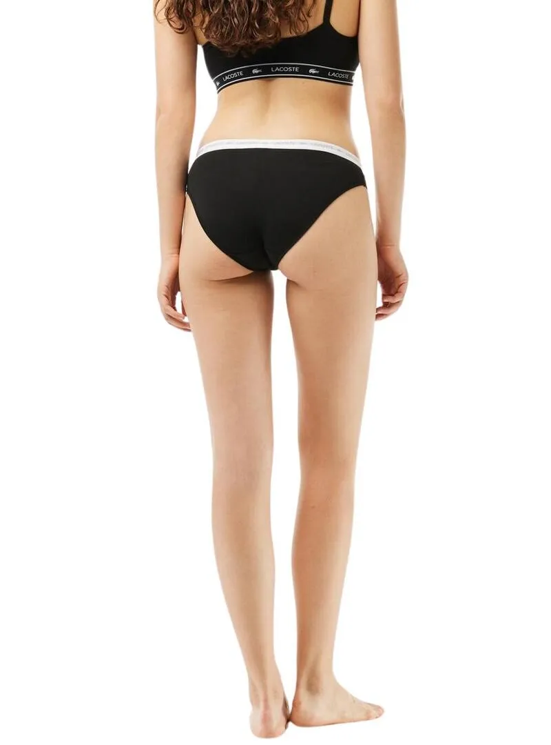 Pack 3 mutandine Lacoste Nero per Donna
