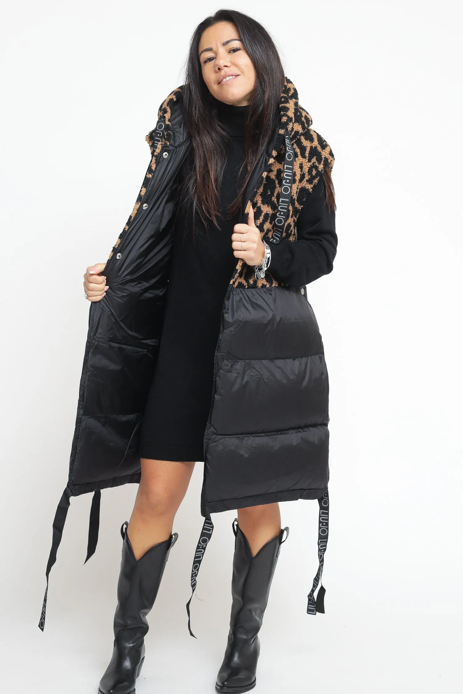 Padded Vest Tedd - Brown Animal Print