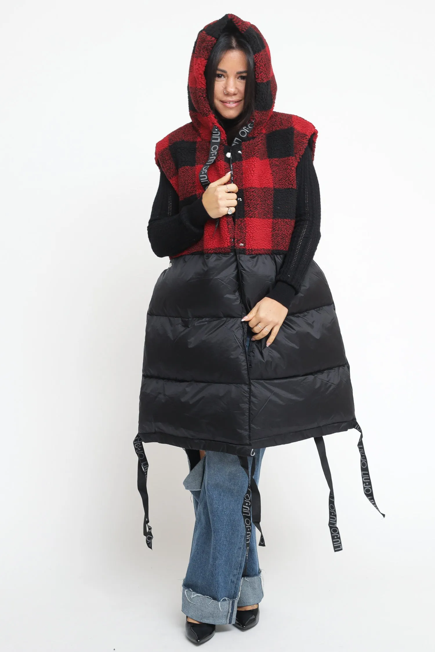 Padded Vest Tedd - Red Black