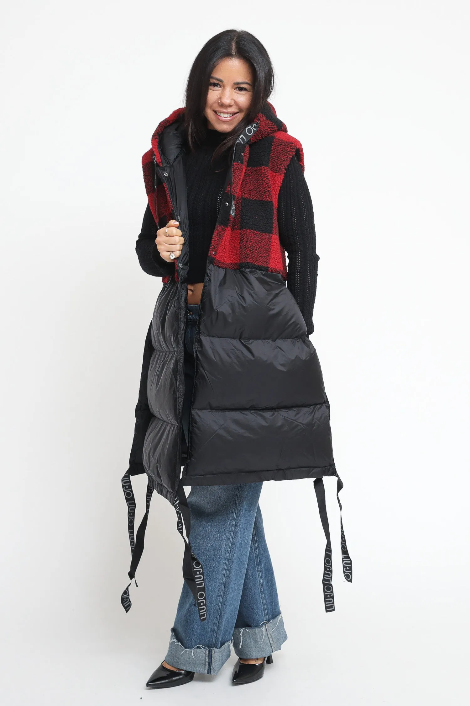 Padded Vest Tedd - Red Black