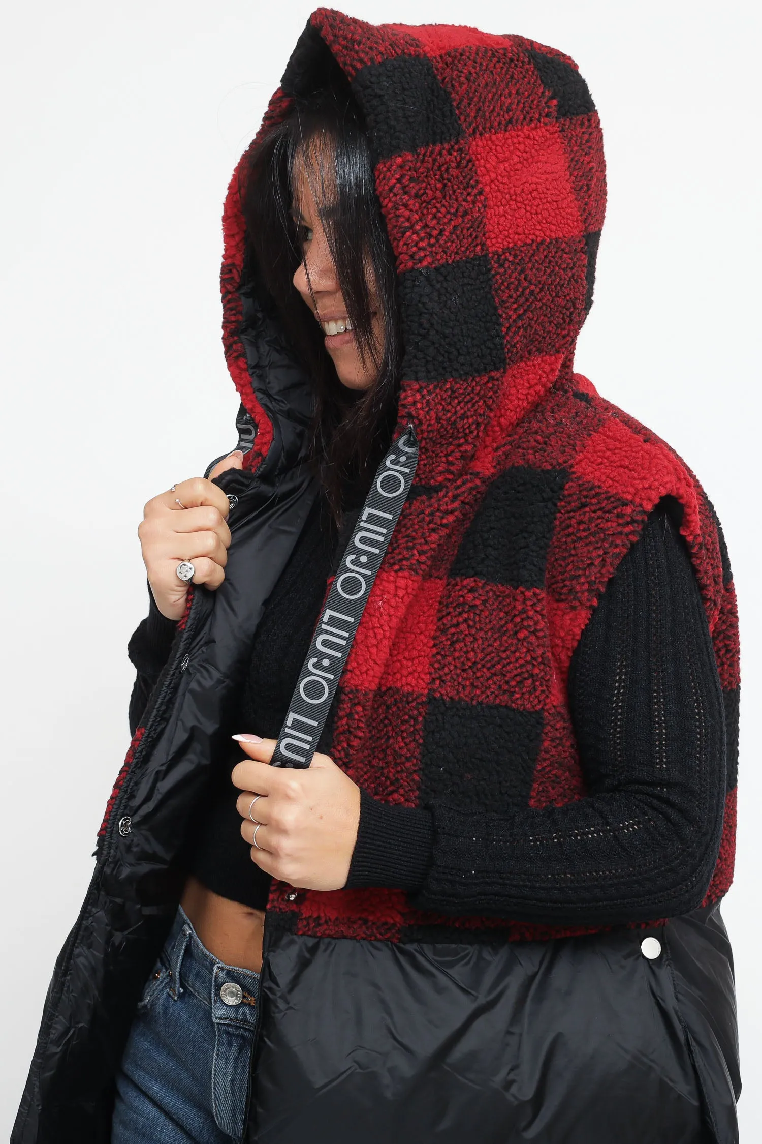 Padded Vest Tedd - Red Black