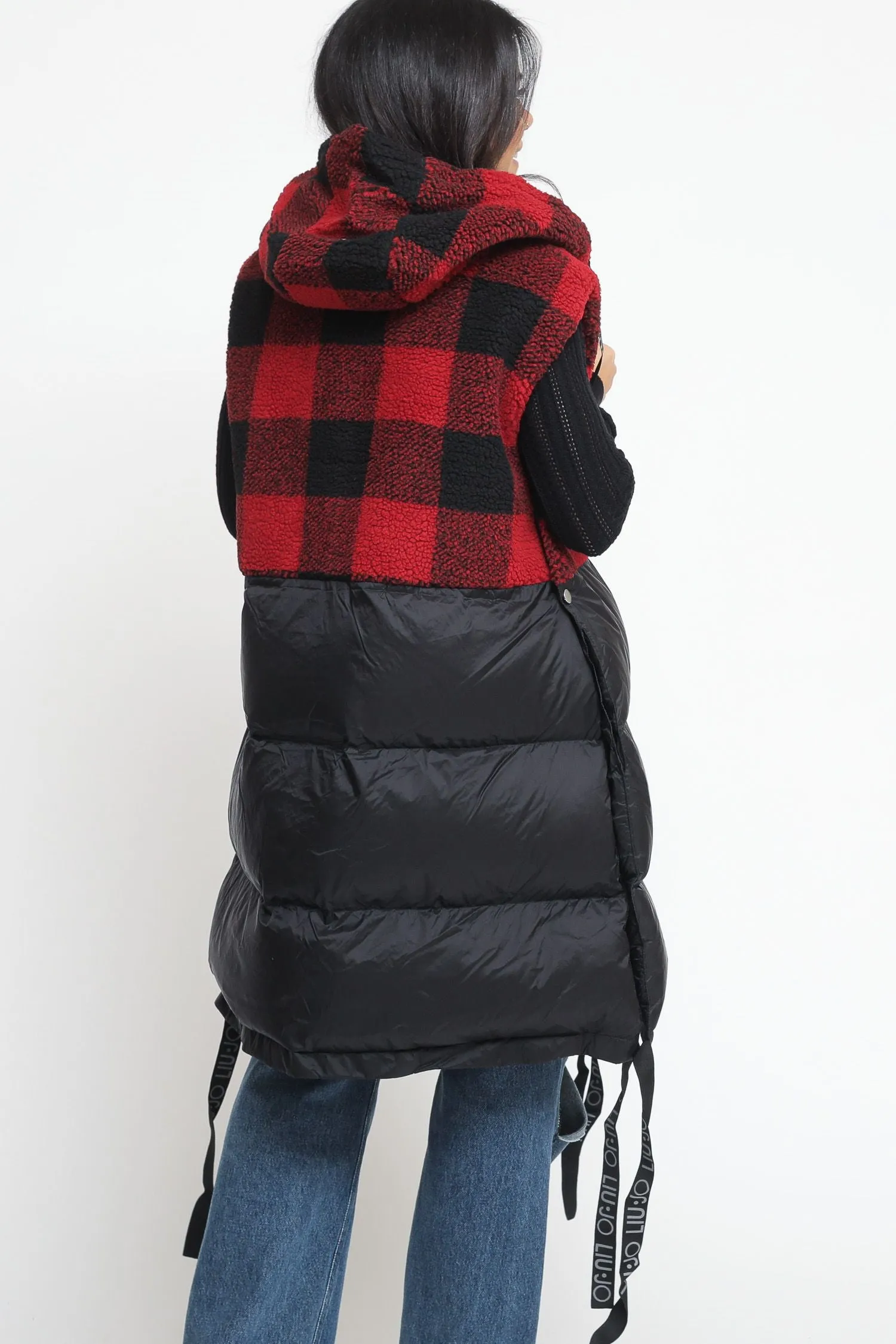 Padded Vest Tedd - Red Black
