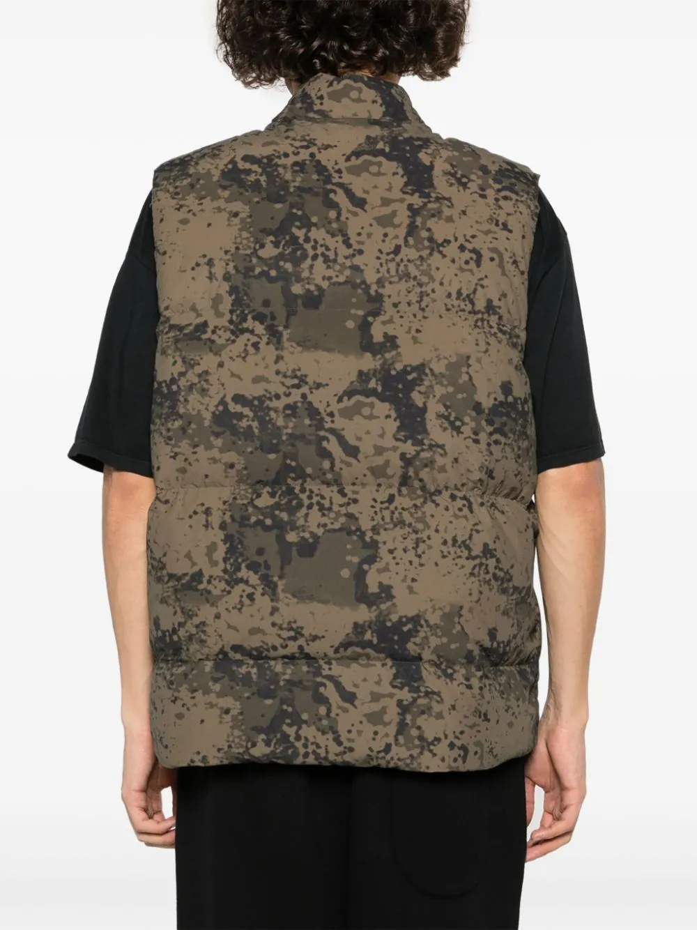 Padded Vest with Multicolor Print - Men