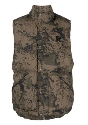 Padded Vest with Multicolor Print - Men
