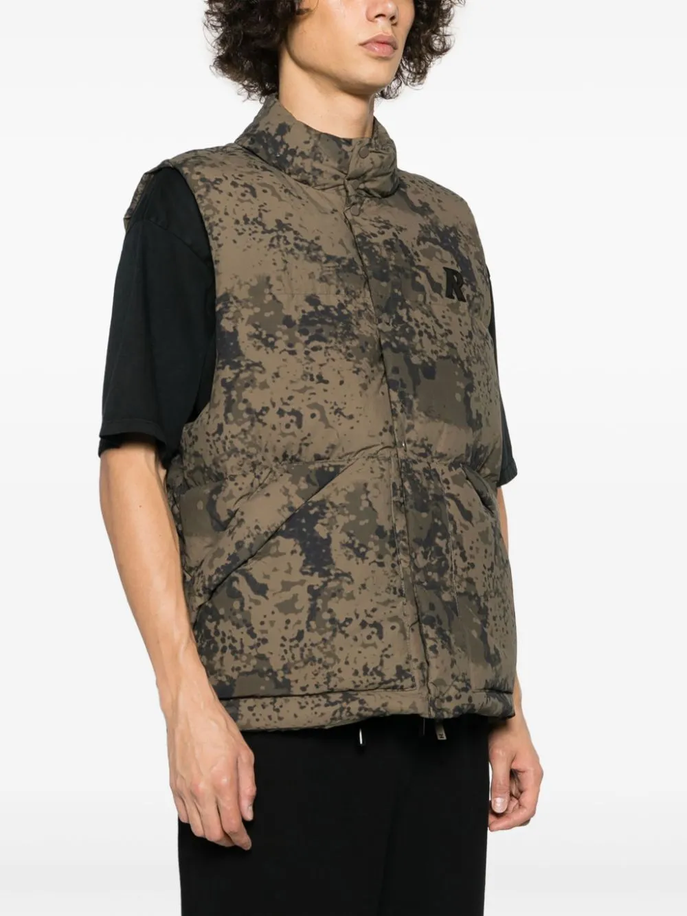 Padded Vest with Multicolor Print - Men