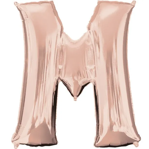 Palloncino lettera M oro rosa 41 cm