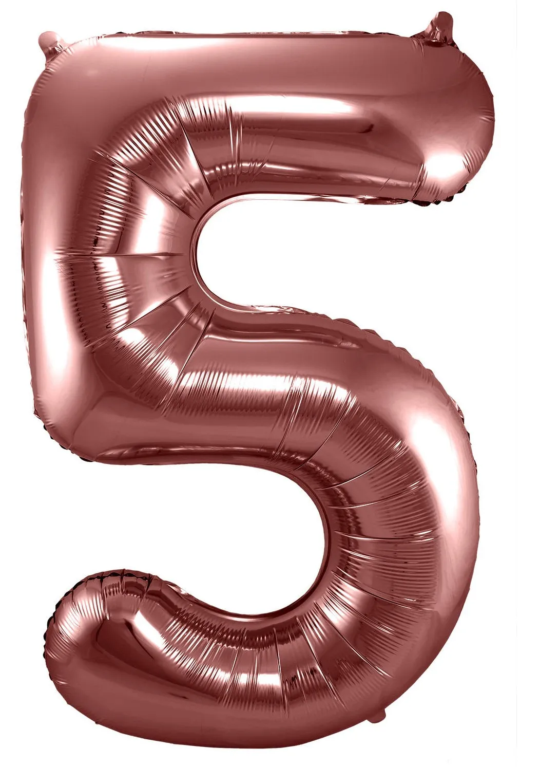 Palloncino numero 5 in metallo oro rosa 86cm