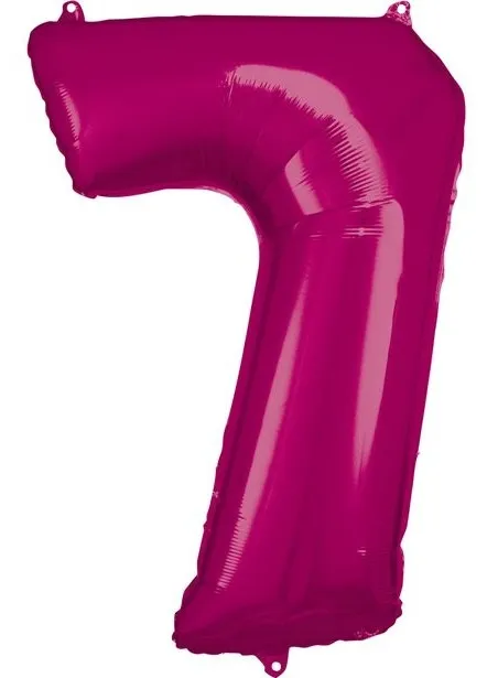 Palloncino Numero 7 Rosa Metallico 86 cm